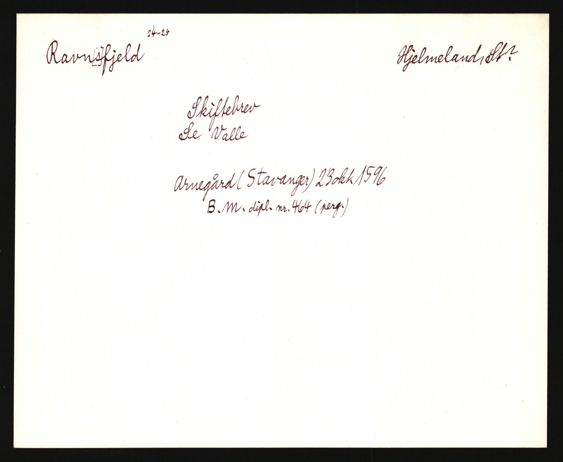 Riksarkivets diplomsamling, AV/RA-EA-5965/F35/F35e/L0027: Registreringssedler Rogaland, 1400-1700, s. 393