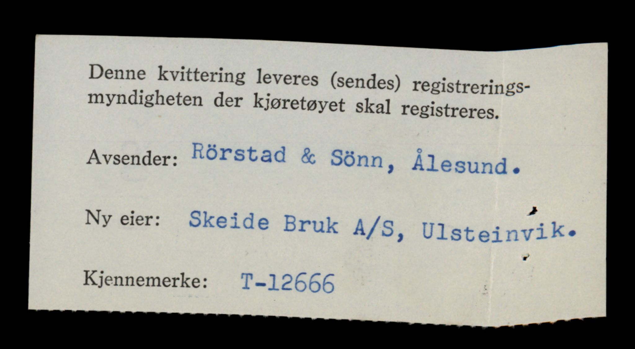 Møre og Romsdal vegkontor - Ålesund trafikkstasjon, AV/SAT-A-4099/F/Fe/L0035: Registreringskort for kjøretøy T 12653 - T 12829, 1927-1998, s. 229