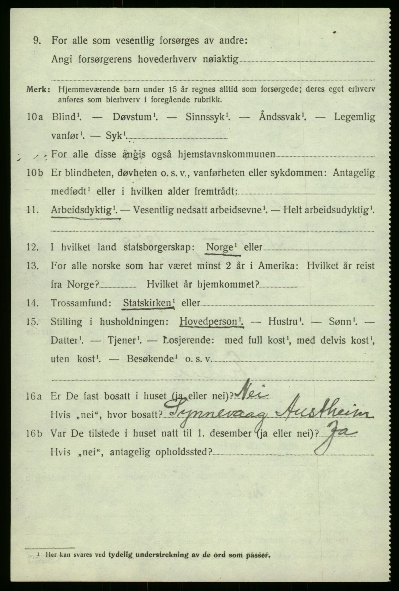 SAB, Folketelling 1920 for 1412 Solund herred, 1920, s. 2449