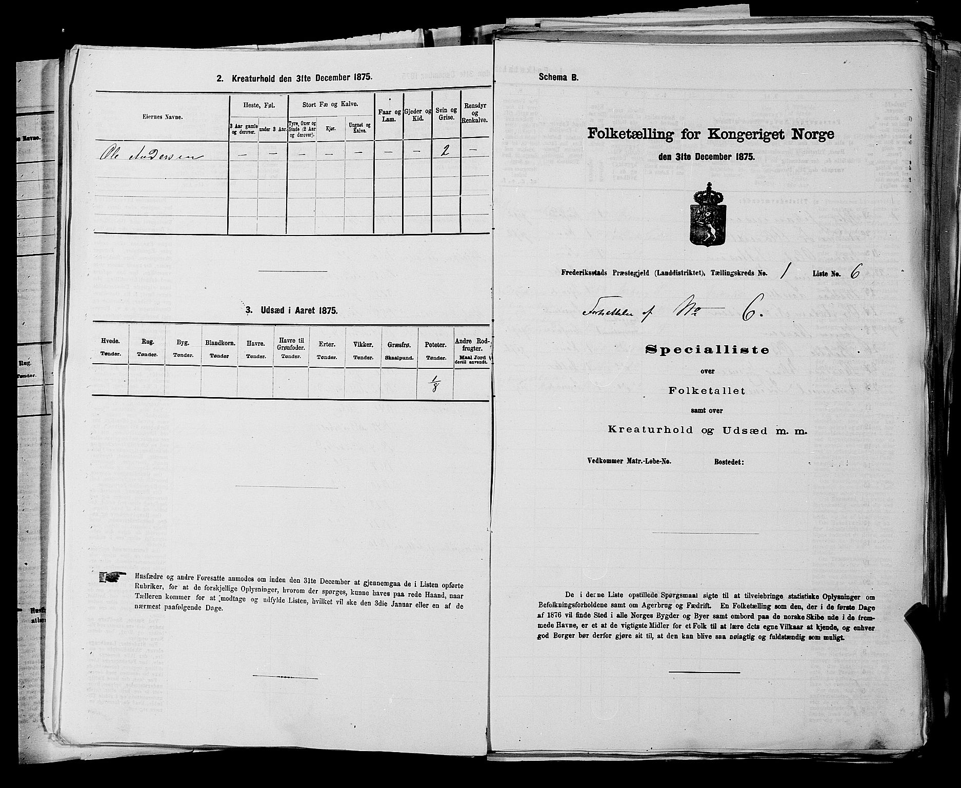 RA, Folketelling 1875 for 0132L Fredrikstad prestegjeld, Glemmen sokn, 1875, s. 45