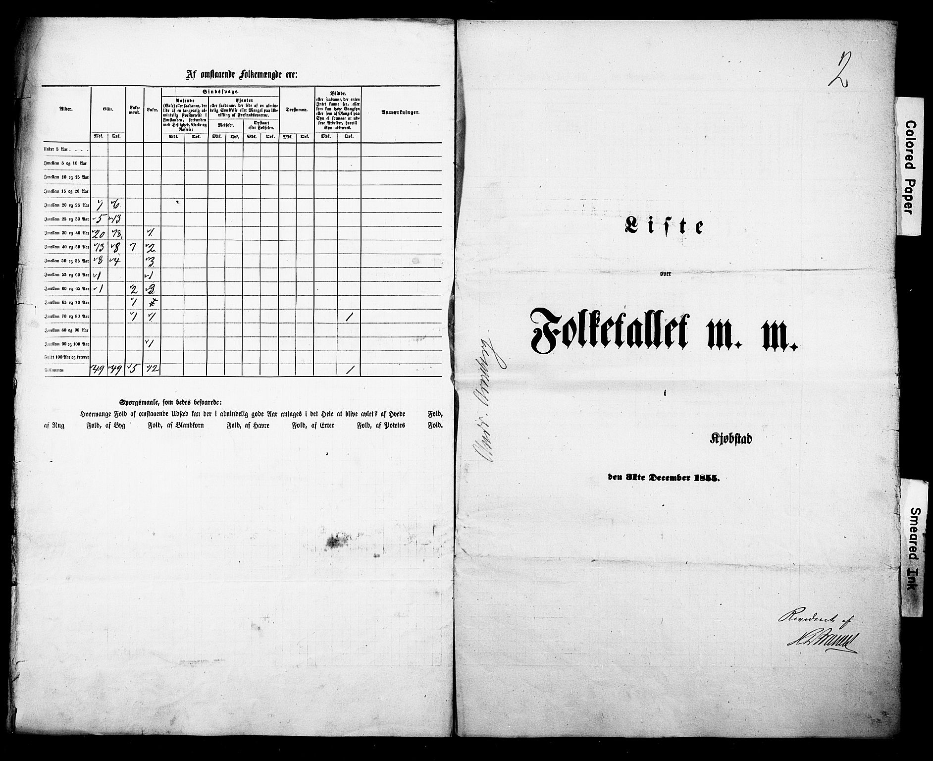 , Folketelling 1855 for 0101P Fredrikshald prestegjeld, 1855, s. 3