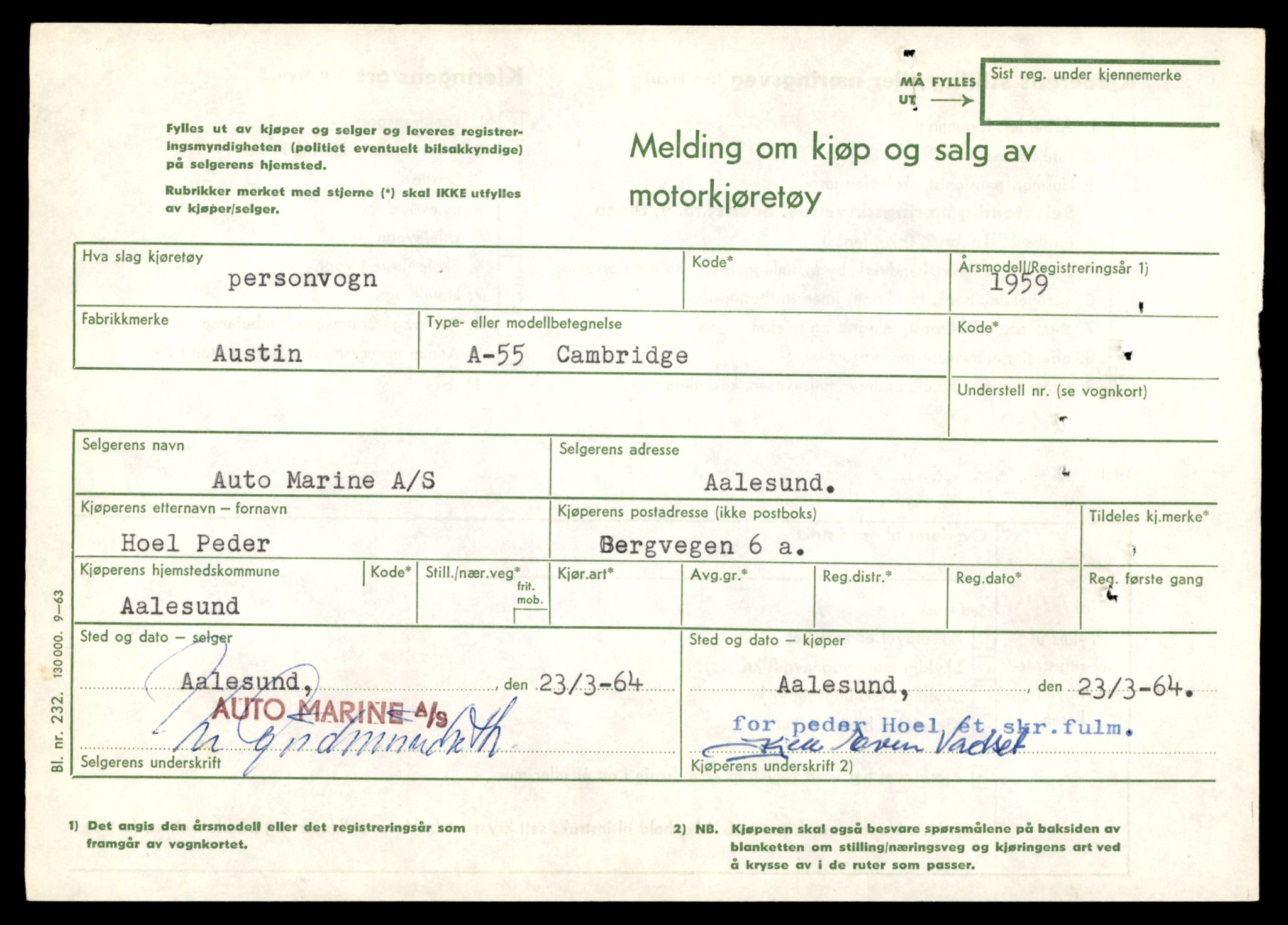Møre og Romsdal vegkontor - Ålesund trafikkstasjon, AV/SAT-A-4099/F/Fe/L0045: Registreringskort for kjøretøy T 14320 - T 14444, 1927-1998, s. 3086