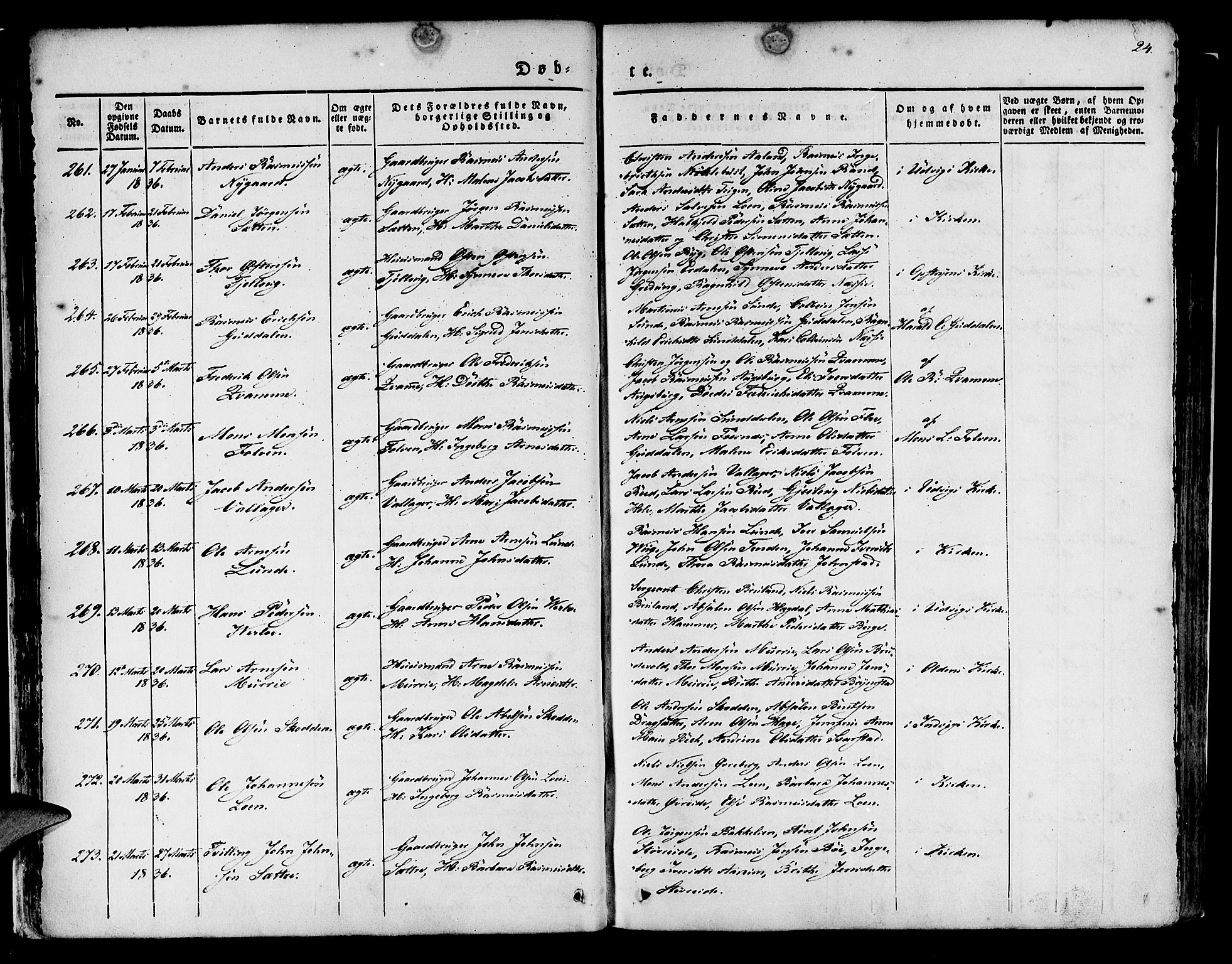 Innvik sokneprestembete, AV/SAB-A-80501: Ministerialbok nr. A 4I, 1831-1846, s. 24