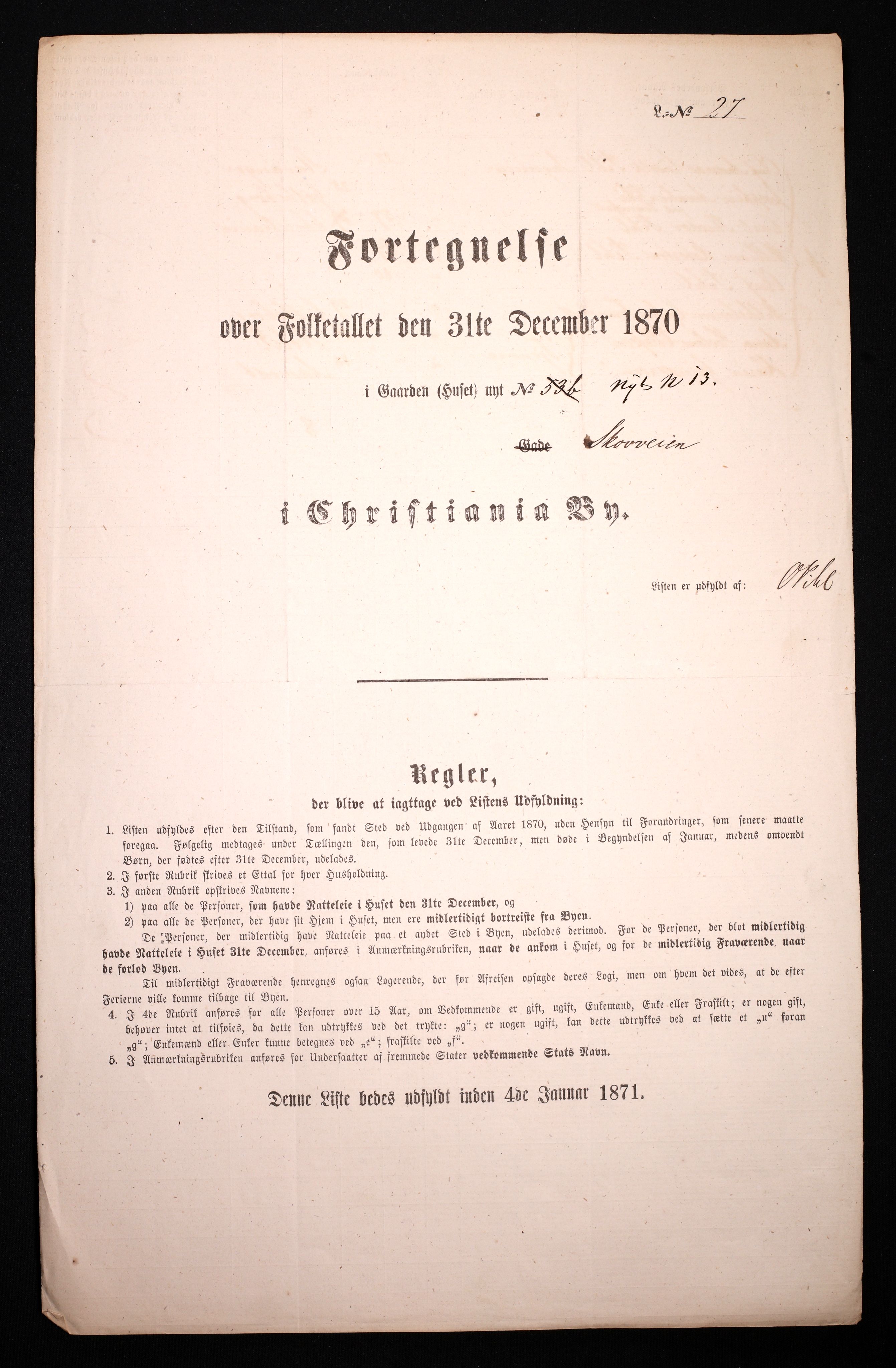 RA, Folketelling 1870 for 0301 Kristiania kjøpstad, 1870, s. 3456