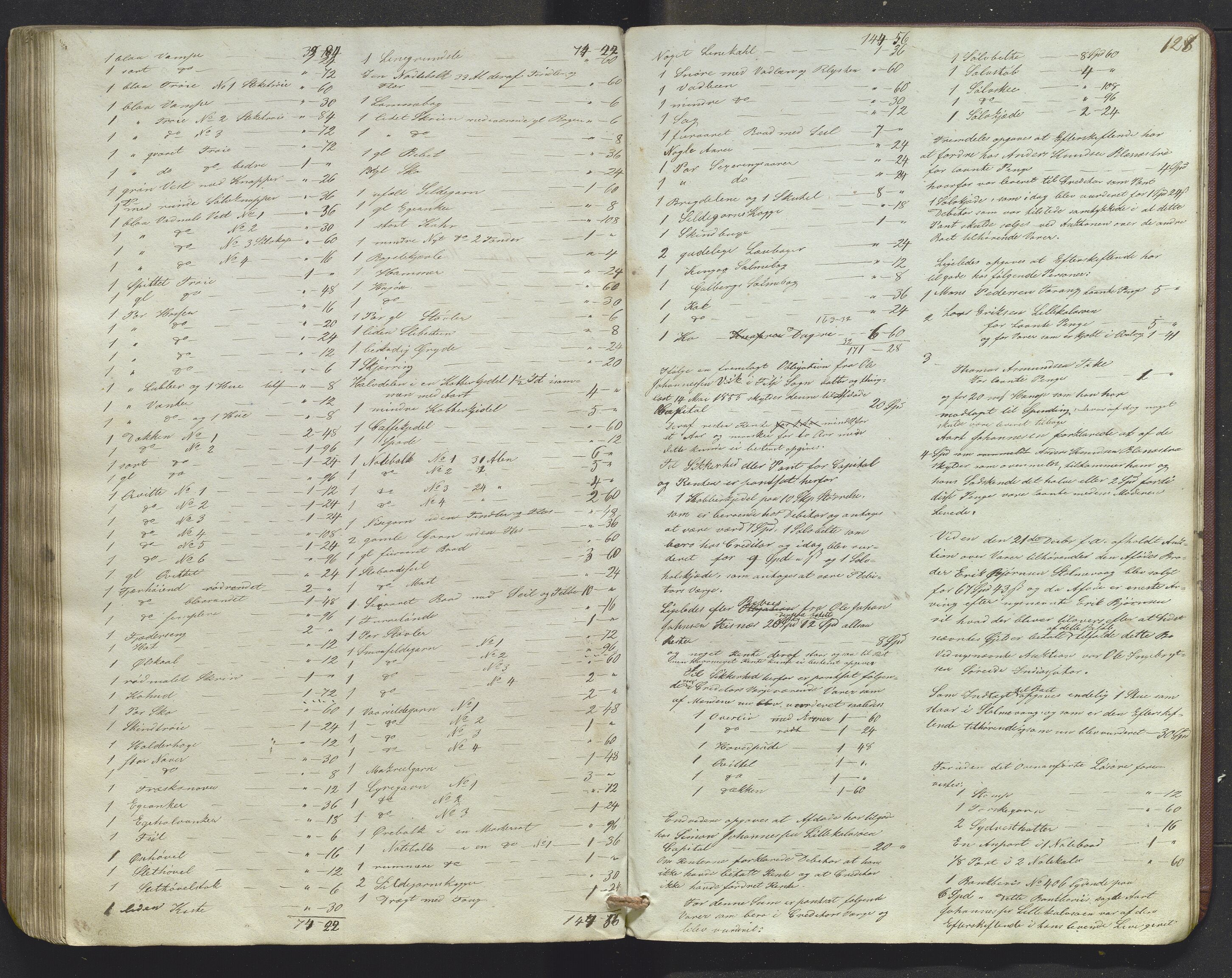 Lensmannen i Sund og Austevoll, AV/SAB-A-35201/0006/L0009: Registreringsprotokoll, 1848-1863, s. 127b-128a