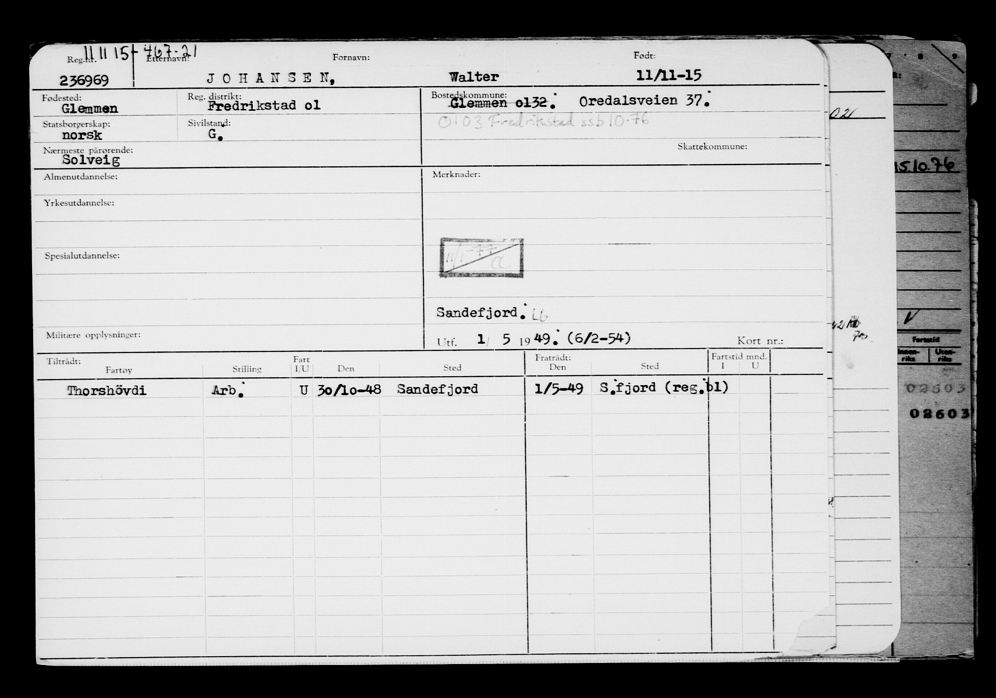 Direktoratet for sjømenn, AV/RA-S-3545/G/Gb/L0134: Hovedkort, 1915, s. 443