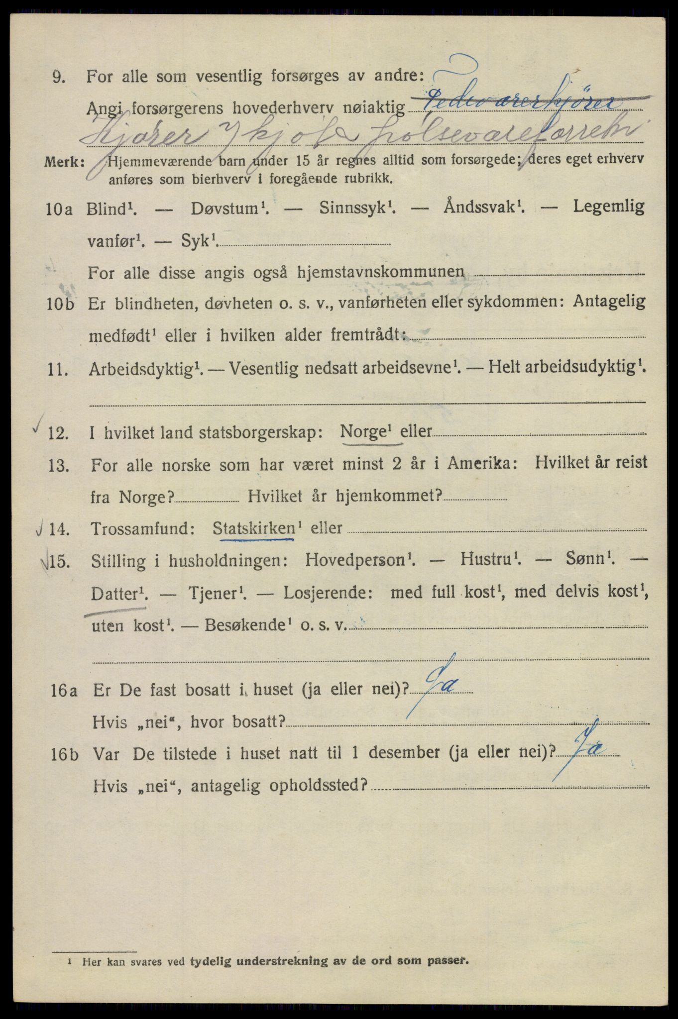 SAO, Folketelling 1920 for 0301 Kristiania kjøpstad, 1920, s. 272412