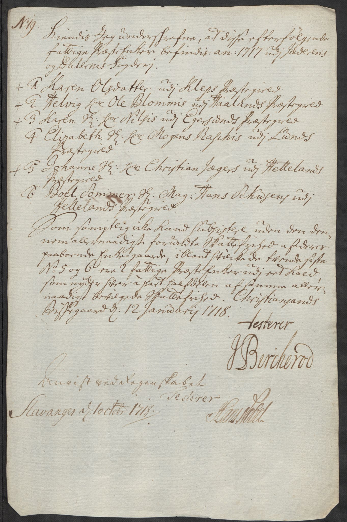 Rentekammeret inntil 1814, Reviderte regnskaper, Fogderegnskap, AV/RA-EA-4092/R46/L2742: Fogderegnskap Jæren og Dalane, 1717, s. 133