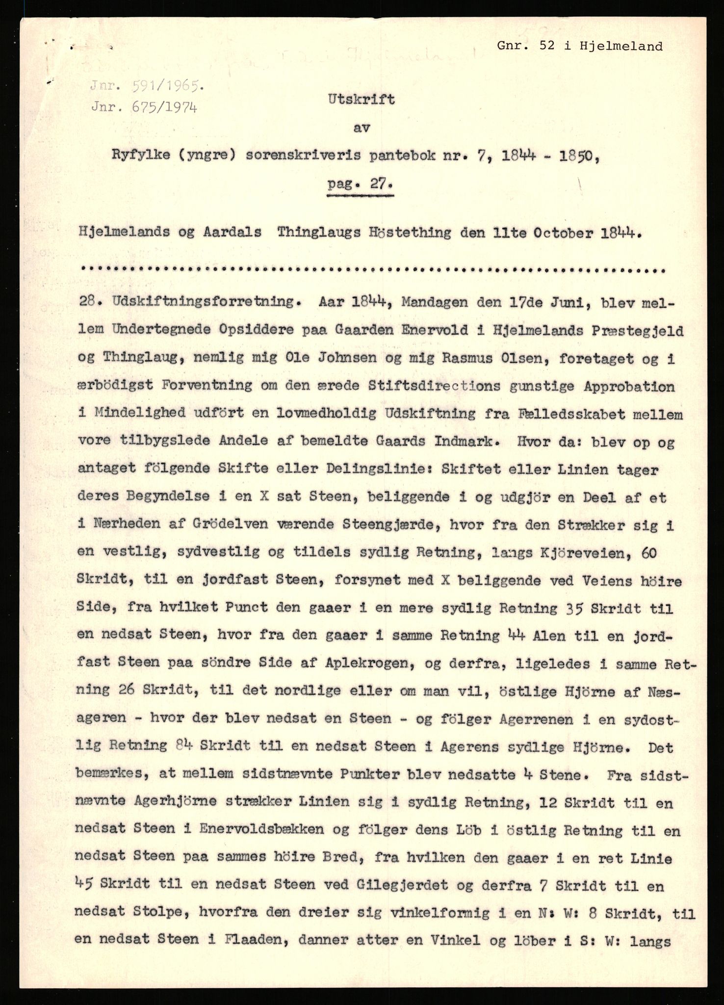 Statsarkivet i Stavanger, SAST/A-101971/03/Y/Yj/L0017: Avskrifter sortert etter gårdsnavn: Eigeland østre - Elve, 1750-1930, s. 409