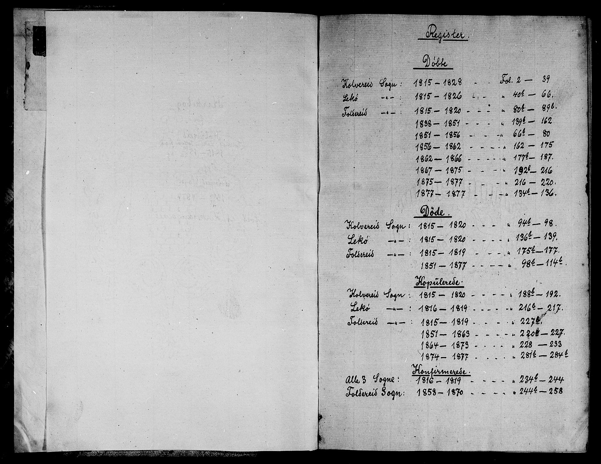 Ministerialprotokoller, klokkerbøker og fødselsregistre - Nord-Trøndelag, SAT/A-1458/780/L0648: Klokkerbok nr. 780C01 /3, 1815-1877, s. 1