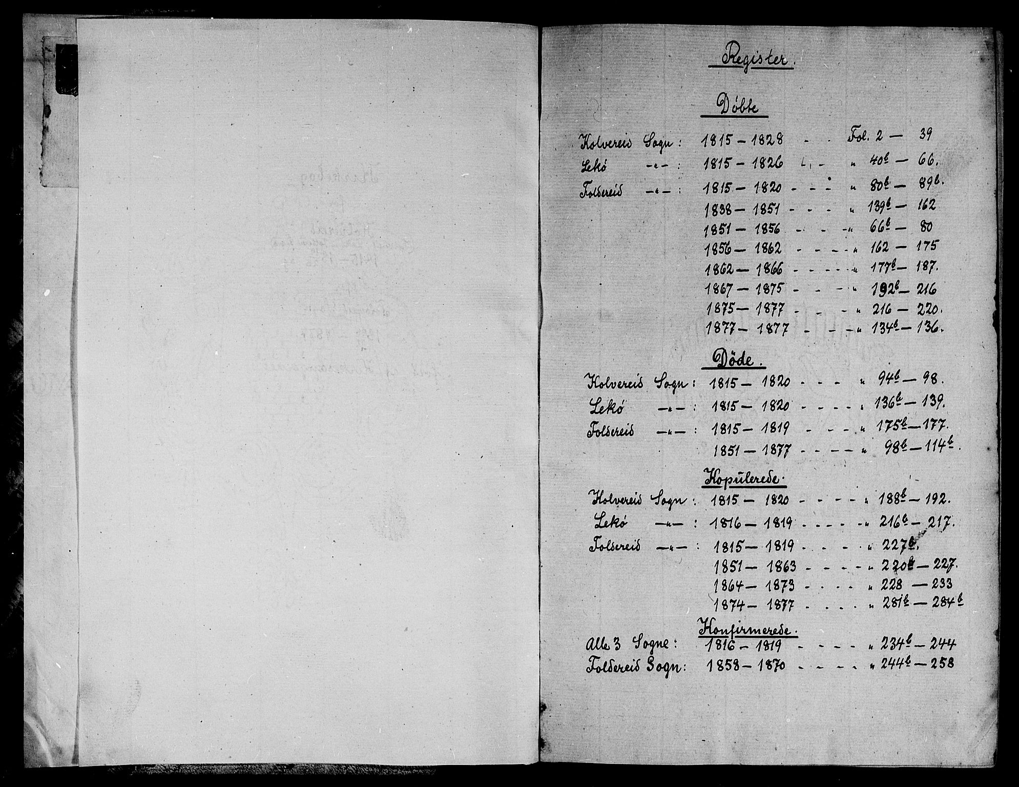 Ministerialprotokoller, klokkerbøker og fødselsregistre - Nord-Trøndelag, AV/SAT-A-1458/780/L0648: Klokkerbok nr. 780C01 /1, 1815-1870, s. 1
