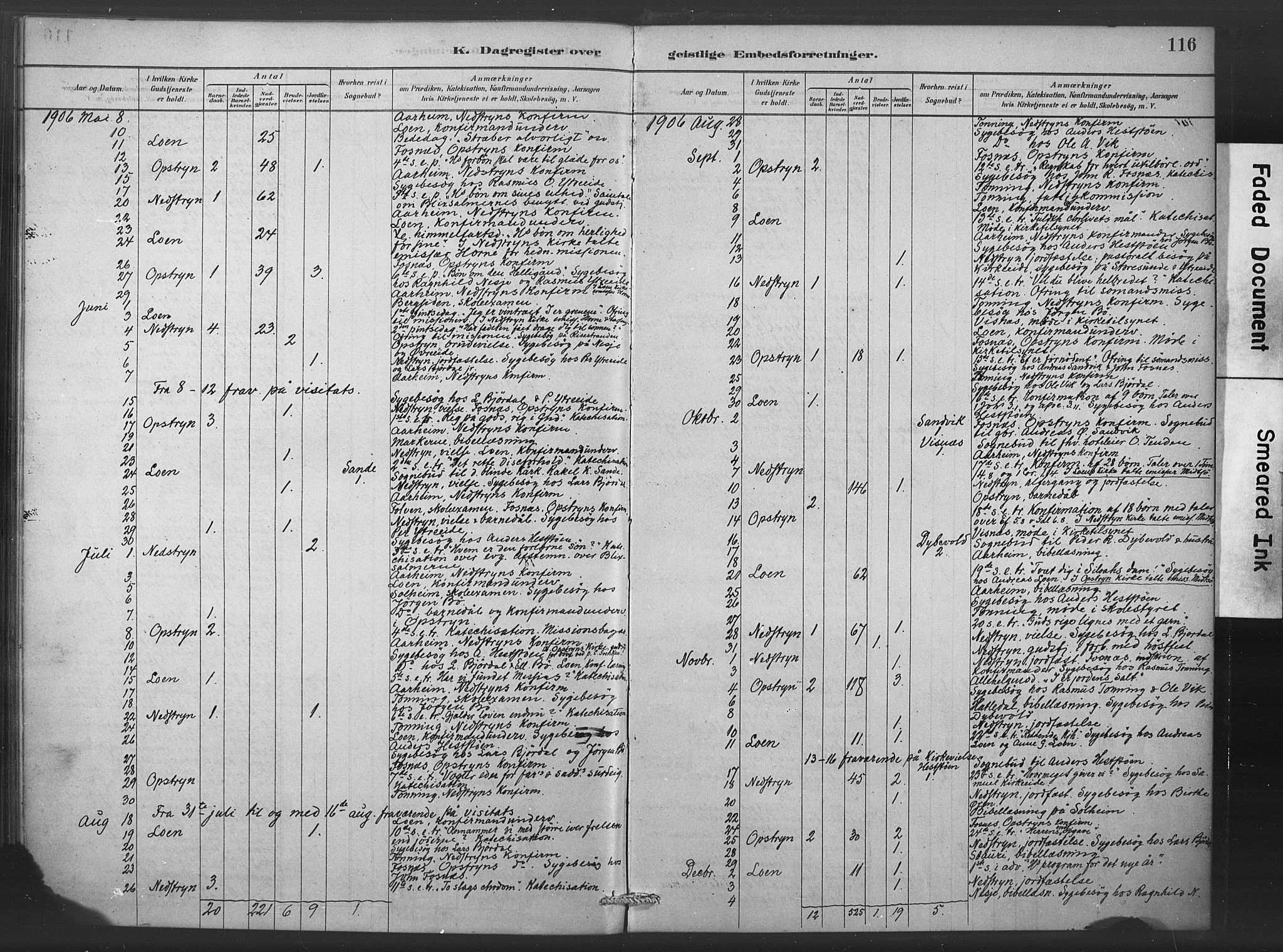 Stryn Sokneprestembete, AV/SAB-A-82501: Ministerialbok nr. C 1, 1878-1907, s. 116