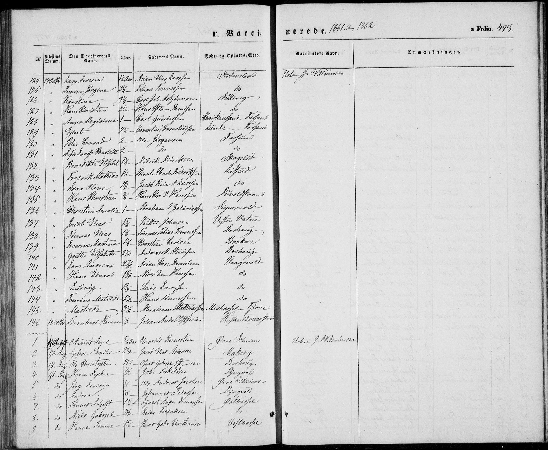 Lista sokneprestkontor, AV/SAK-1111-0027/F/Fb/L0002: Klokkerbok nr. B 2, 1847-1862, s. 478
