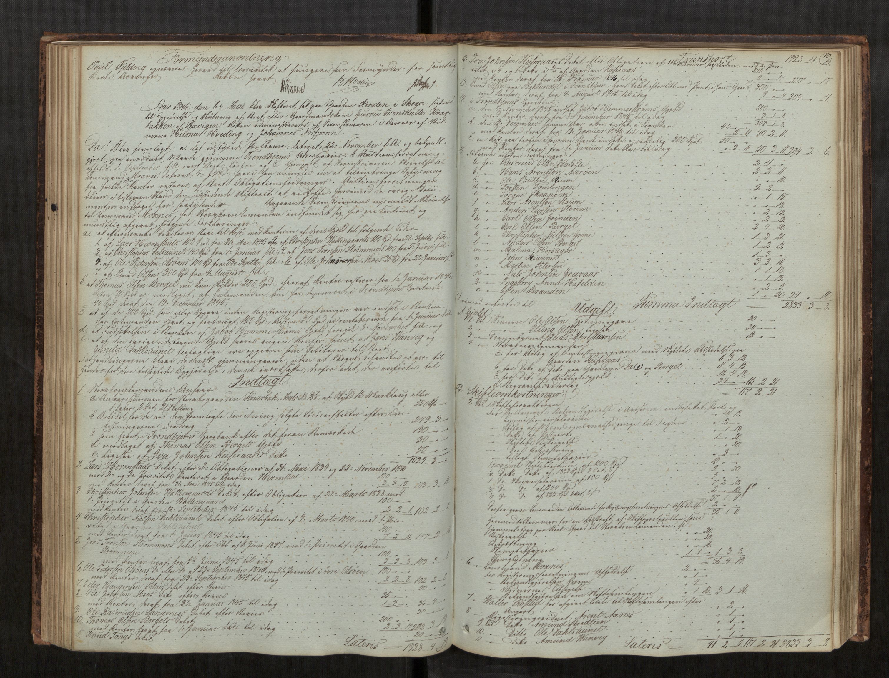 Stjør- og Verdal sorenskriveri, AV/SAT-A-4167/1/3/3A/L0033: Skifteprotokoll 28, 1836-1853, s. 70