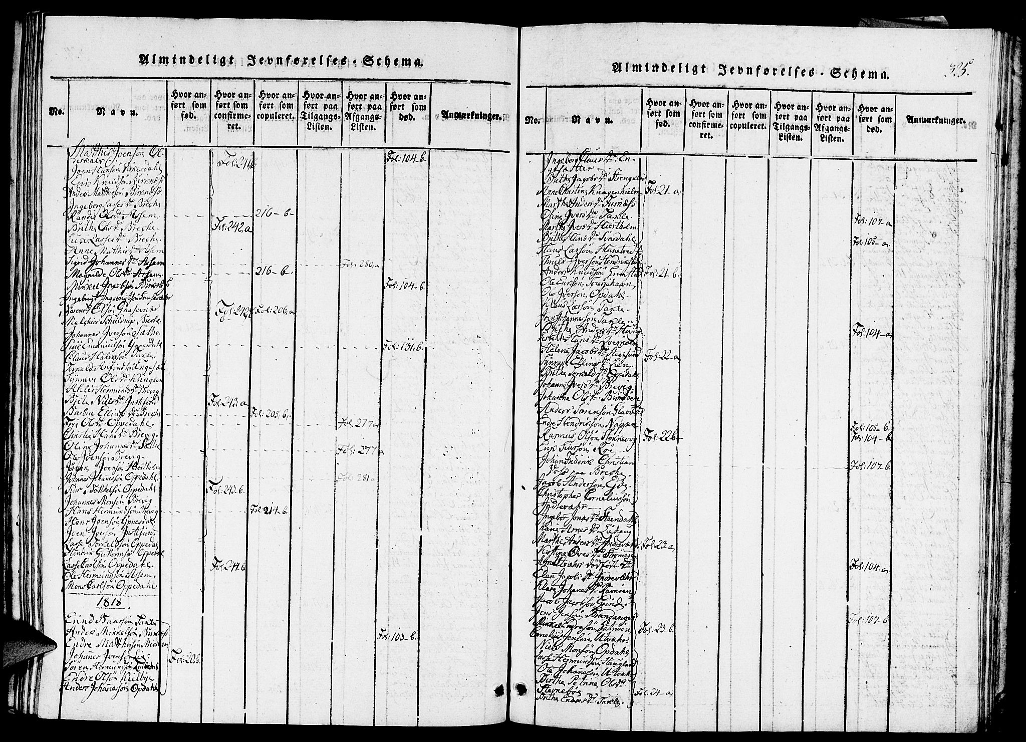 Gulen sokneprestembete, AV/SAB-A-80201/H/Haa/Haaa/L0018: Ministerialbok nr. A 18, 1816-1825, s. 325