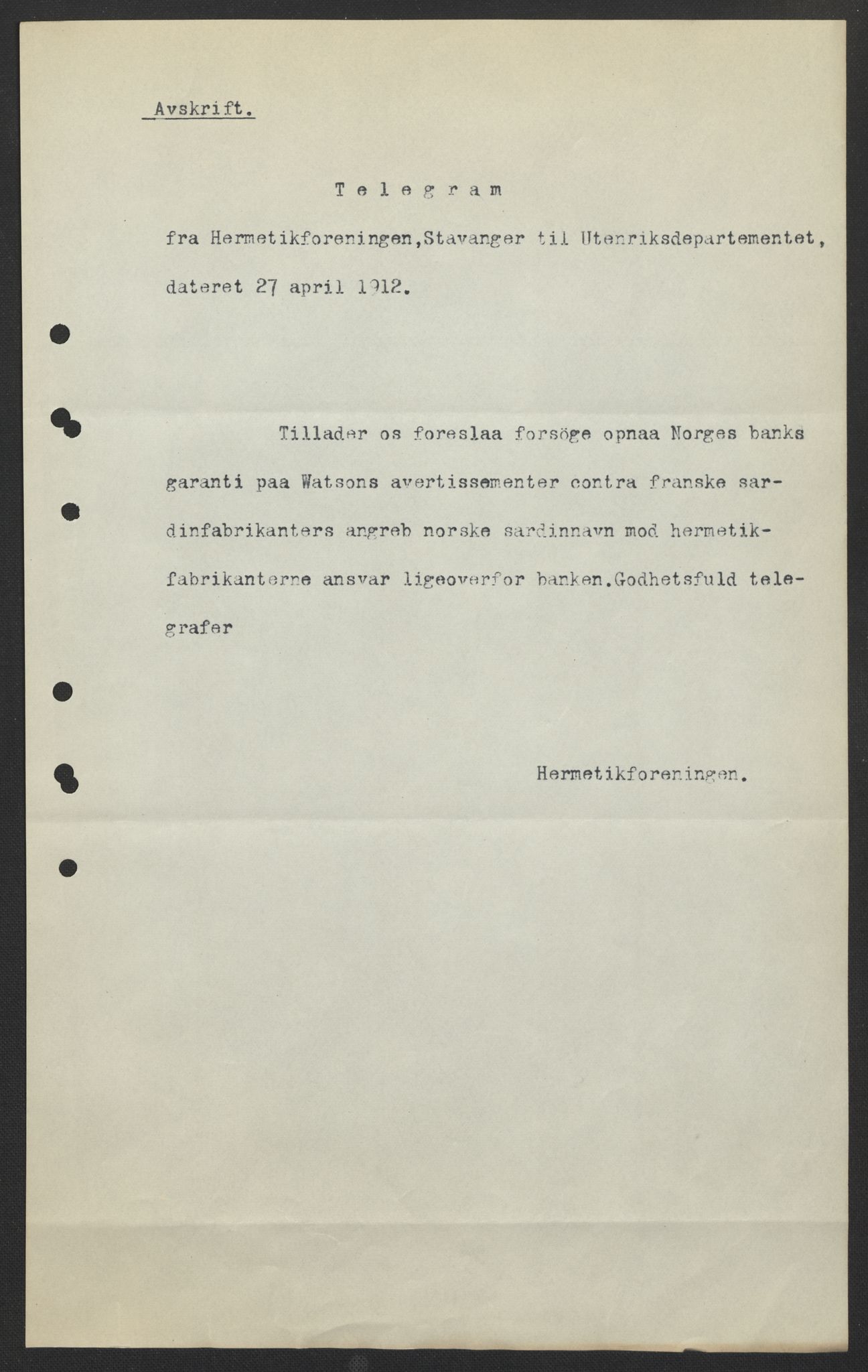 Norges Bank, Direksjonsarkivet I, AV/RA-S-3160/E/L0032: Hovedsetet, 1821-1921, s. 90