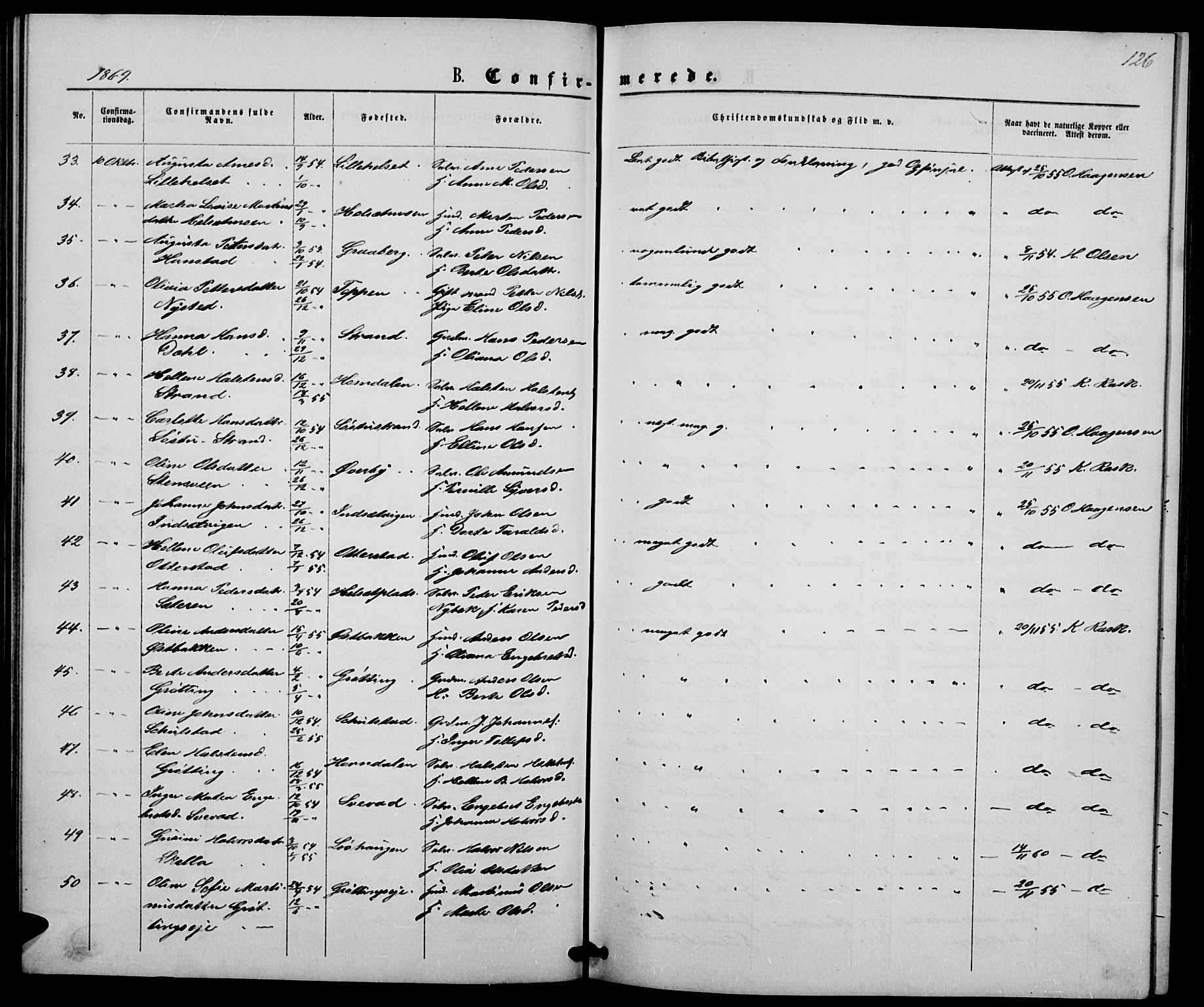 Elverum prestekontor, AV/SAH-PREST-044/H/Ha/Hab/L0004: Klokkerbok nr. 4, 1866-1874, s. 126