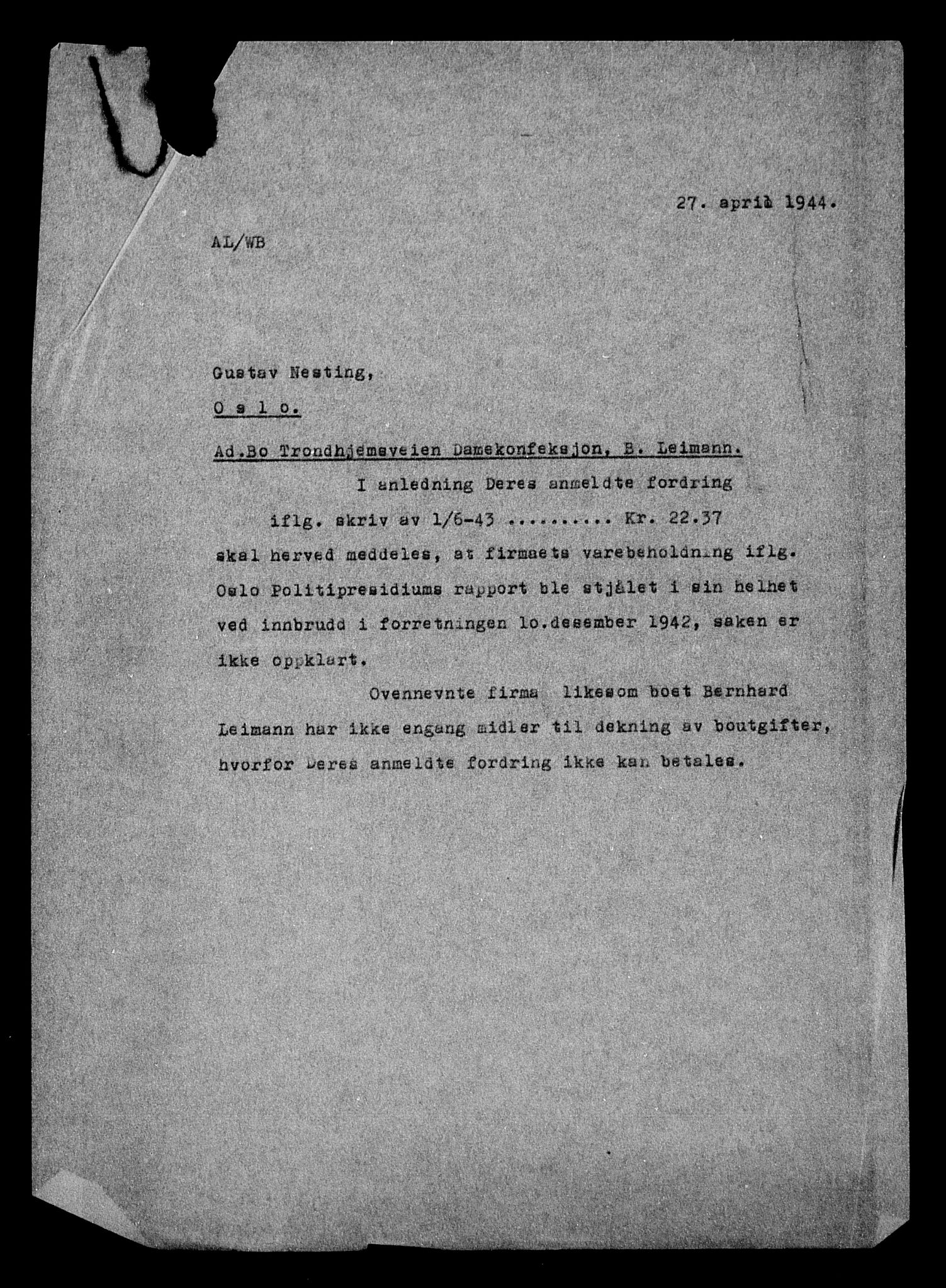 Justisdepartementet, Tilbakeføringskontoret for inndratte formuer, AV/RA-S-1564/H/Hc/Hcc/L0984: --, 1945-1947, s. 489
