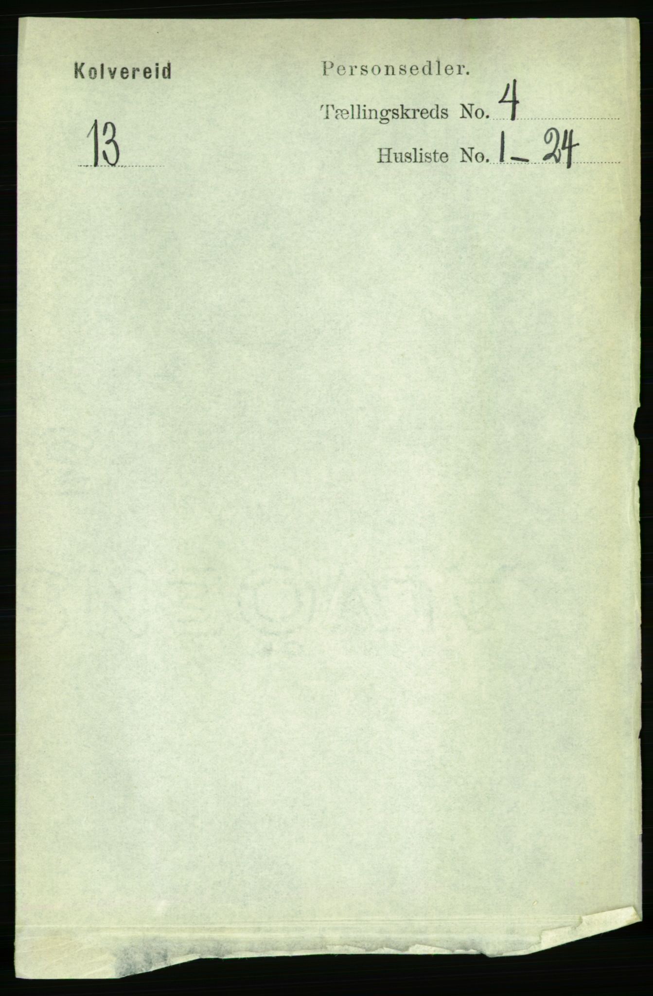 RA, Folketelling 1891 for 1752 Kolvereid herred, 1891, s. 1482