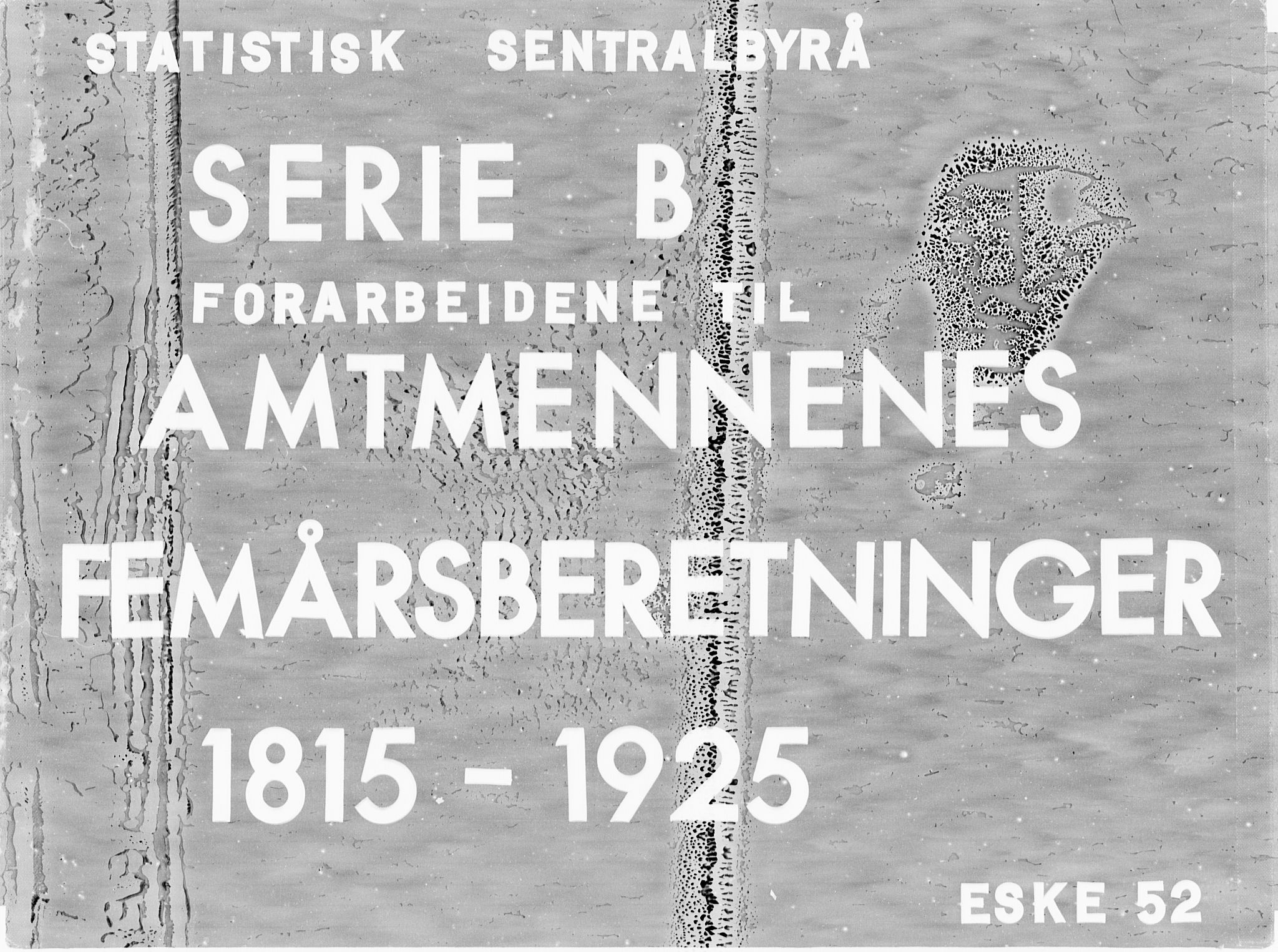 Statistisk sentralbyrå, Næringsøkonomiske emner, Generelt - Amtmennenes femårsberetninger, RA/S-2233/F/Fa/L0052: --, 1879, s. 1
