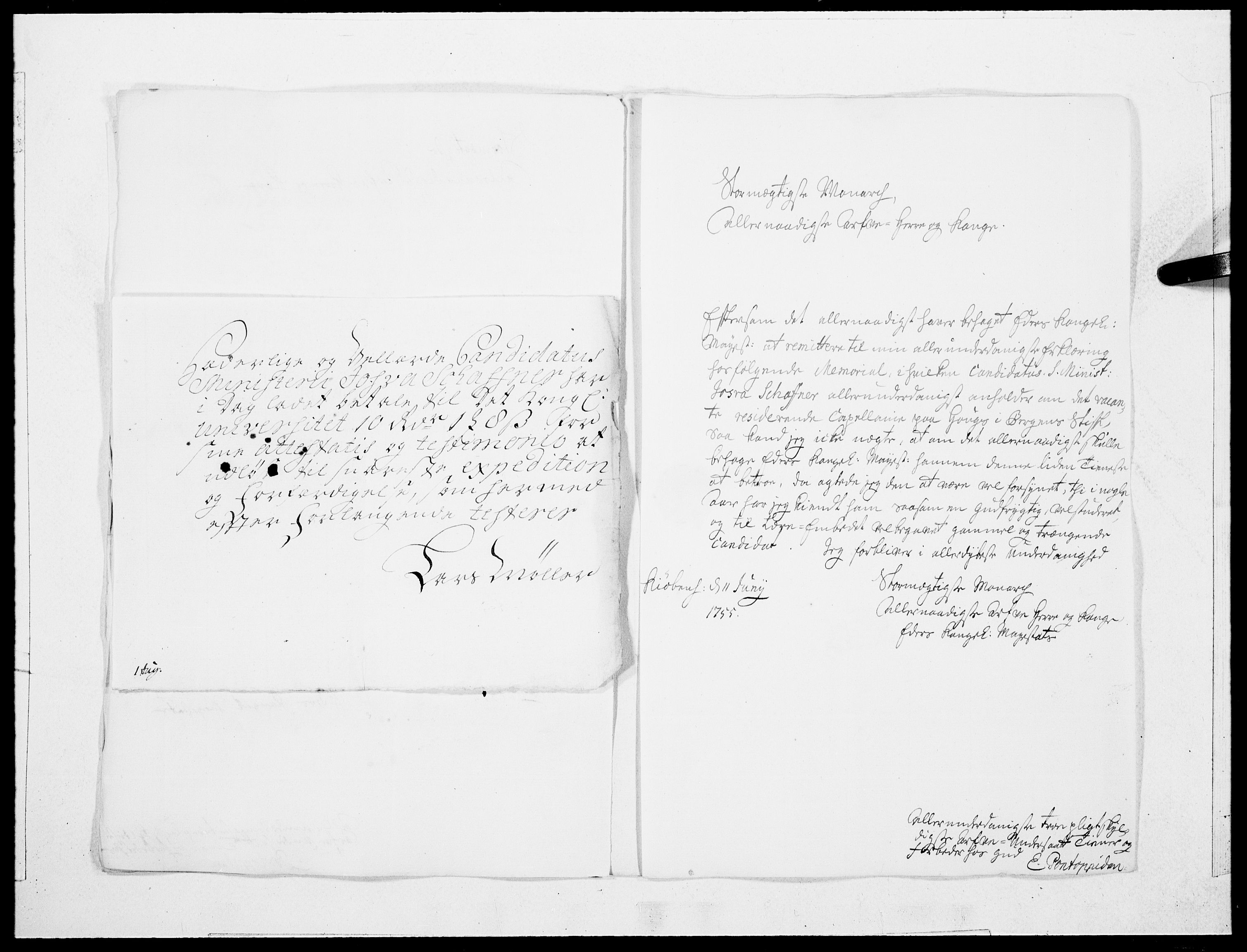 Danske Kanselli 1572-1799, AV/RA-EA-3023/F/Fc/Fcc/Fcca/L0170: Norske innlegg 1572-1799, 1755, s. 112