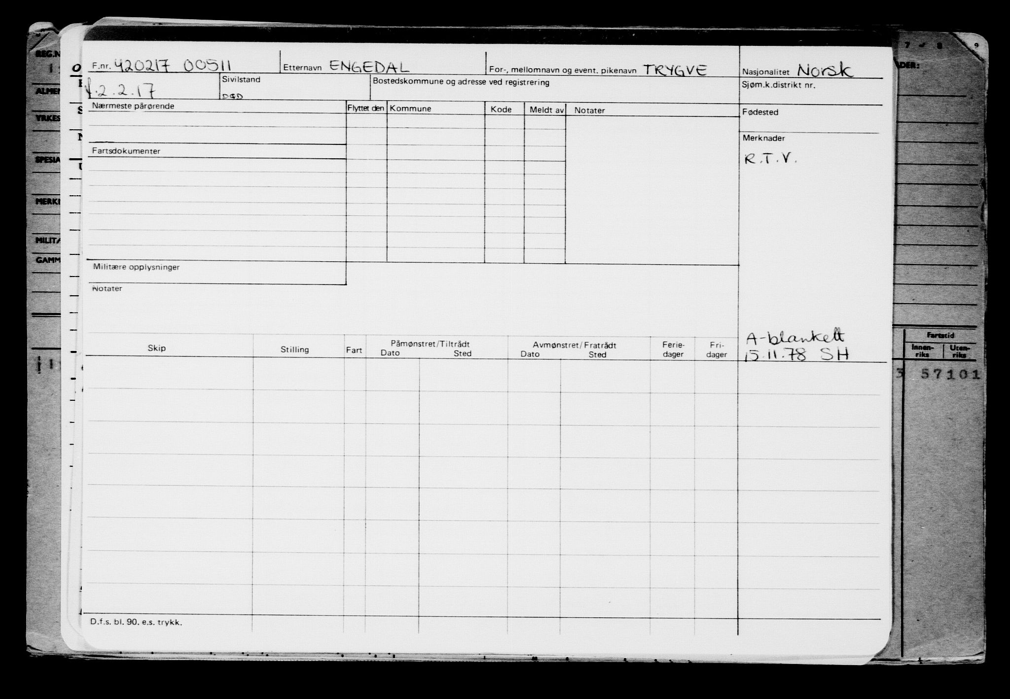 Direktoratet for sjømenn, AV/RA-S-3545/G/Gb/L0145: Hovedkort, 1917, s. 613