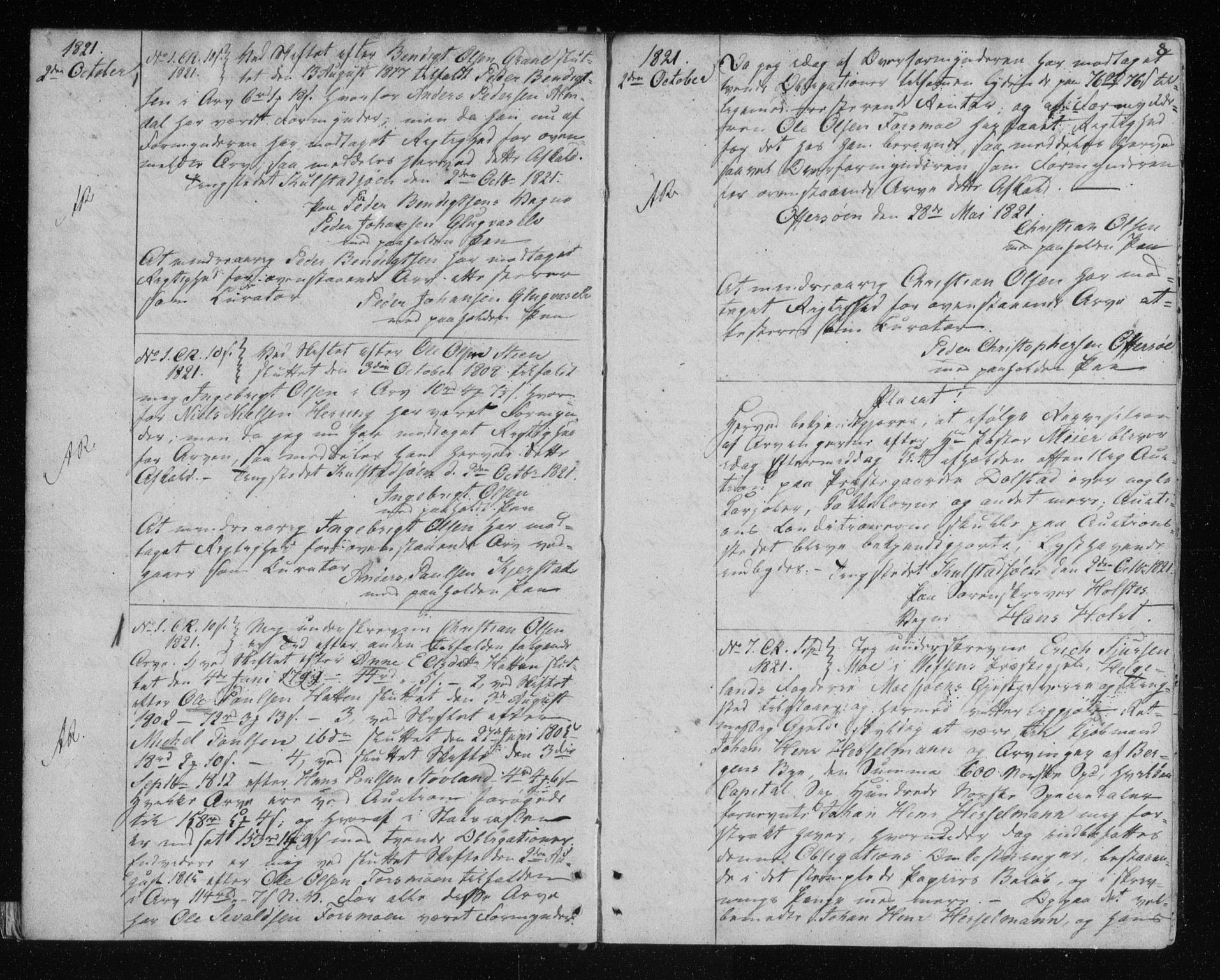 Helgeland sorenskriveri, SAT/A-0004/2/2C/L0008: Pantebok nr. 7, 1821-1832, s. 8