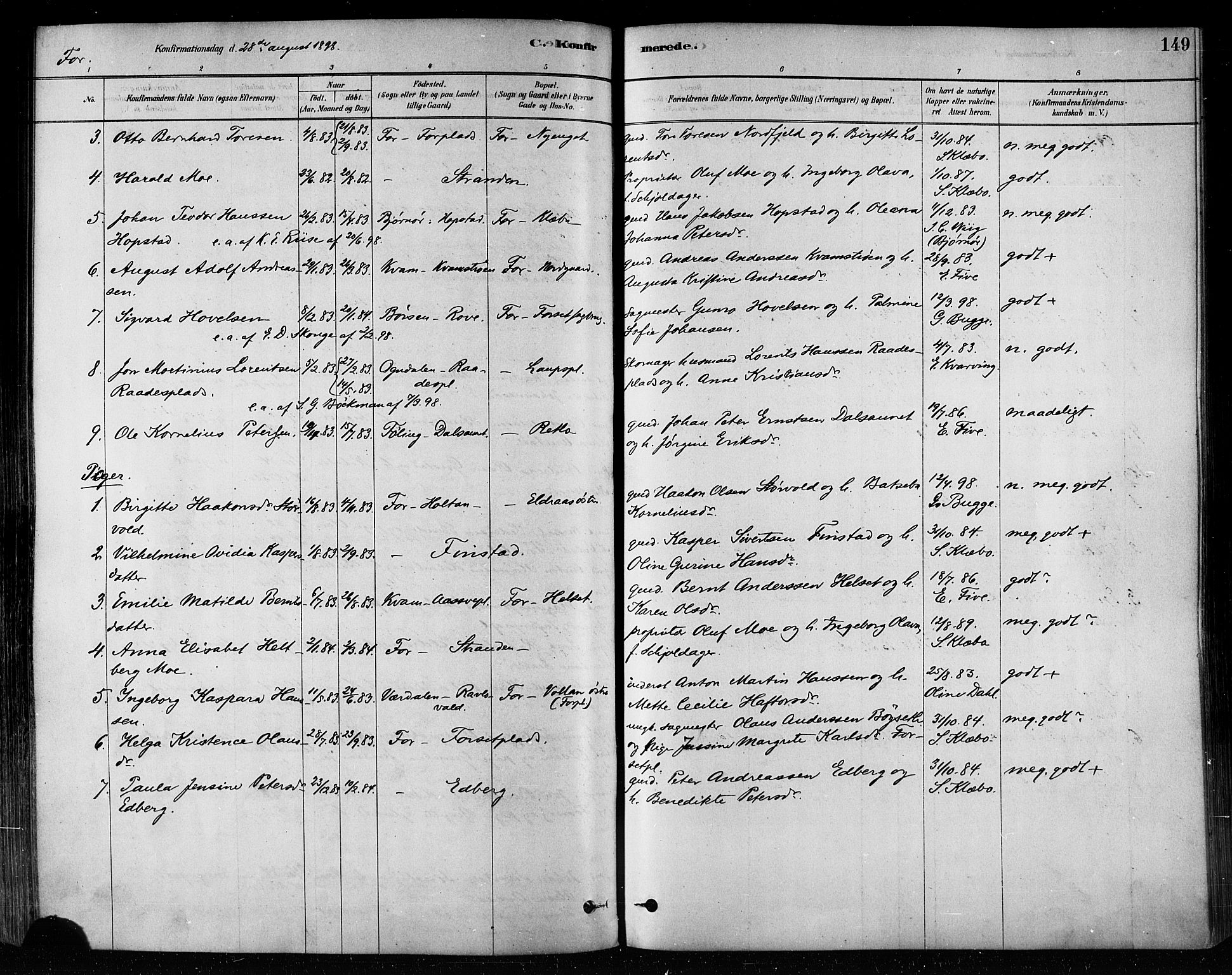 Ministerialprotokoller, klokkerbøker og fødselsregistre - Nord-Trøndelag, SAT/A-1458/746/L0448: Ministerialbok nr. 746A07 /1, 1878-1900, s. 149