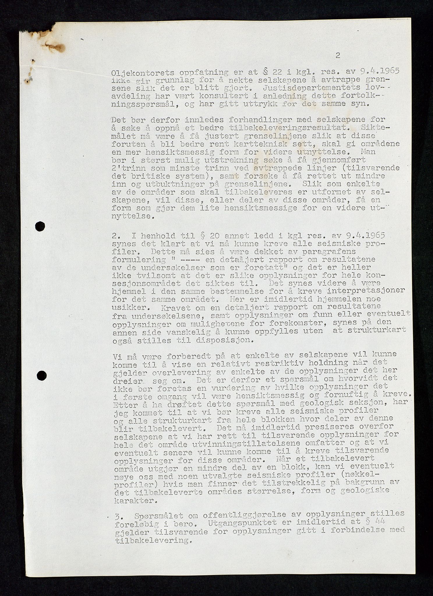 Industridepartementet, Oljekontoret, AV/SAST-A-101348/Da/L0004: Arkivnøkkel 711 - 712 Utvinningstillatelser, 1970-1971, s. 361