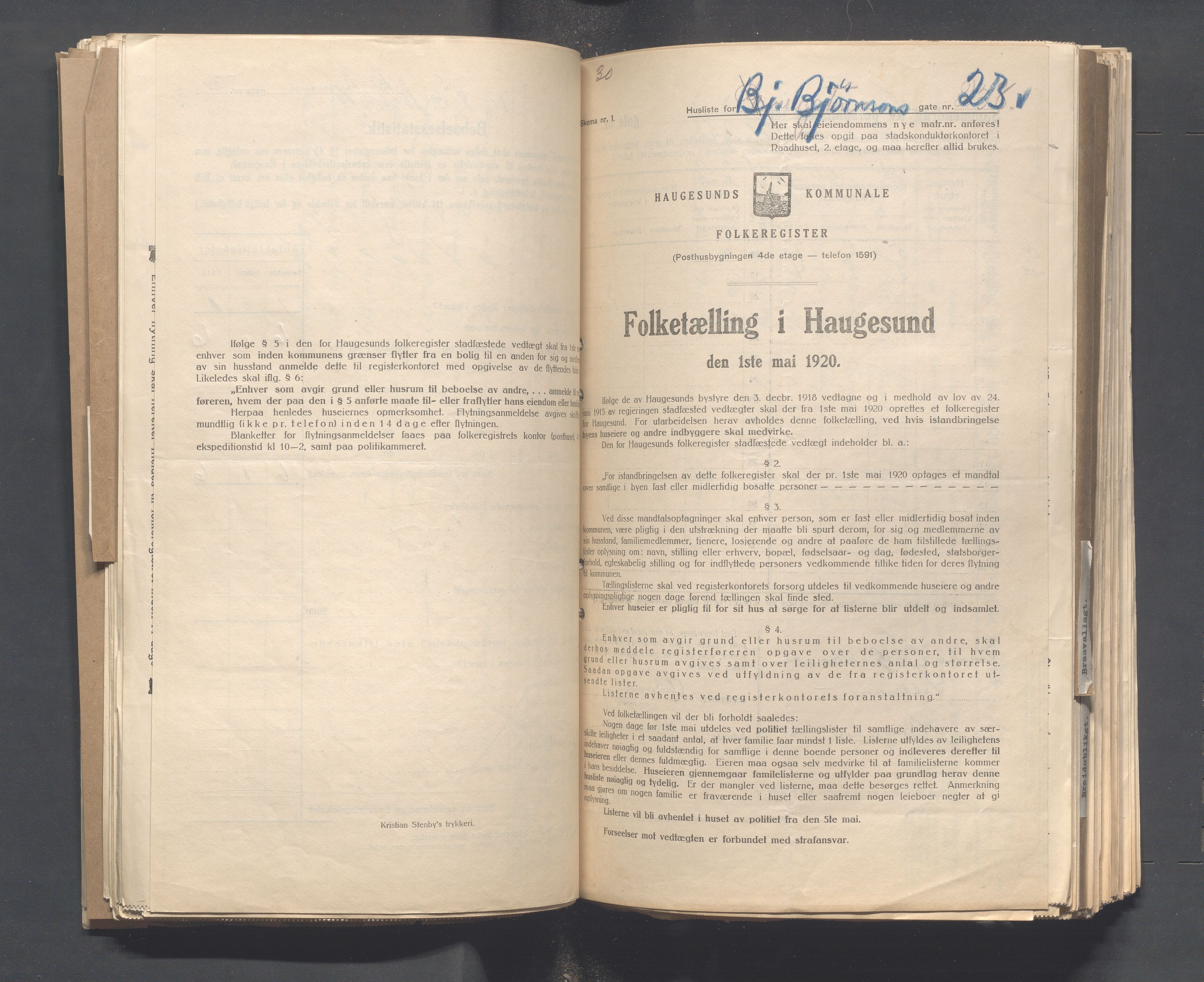 IKAR, Kommunal folketelling 1.5.1920 for Haugesund, 1920, s. 165