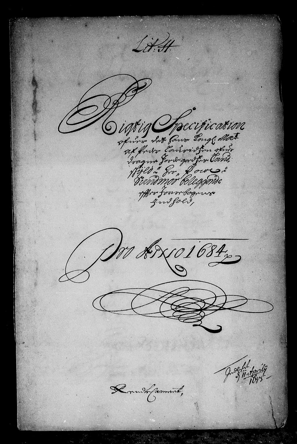 Rentekammeret inntil 1814, Reviderte regnskaper, Stiftamtstueregnskaper, Bergen stiftamt, RA/EA-6043/R/Rc/L0074: Bergen stiftamt, 1684