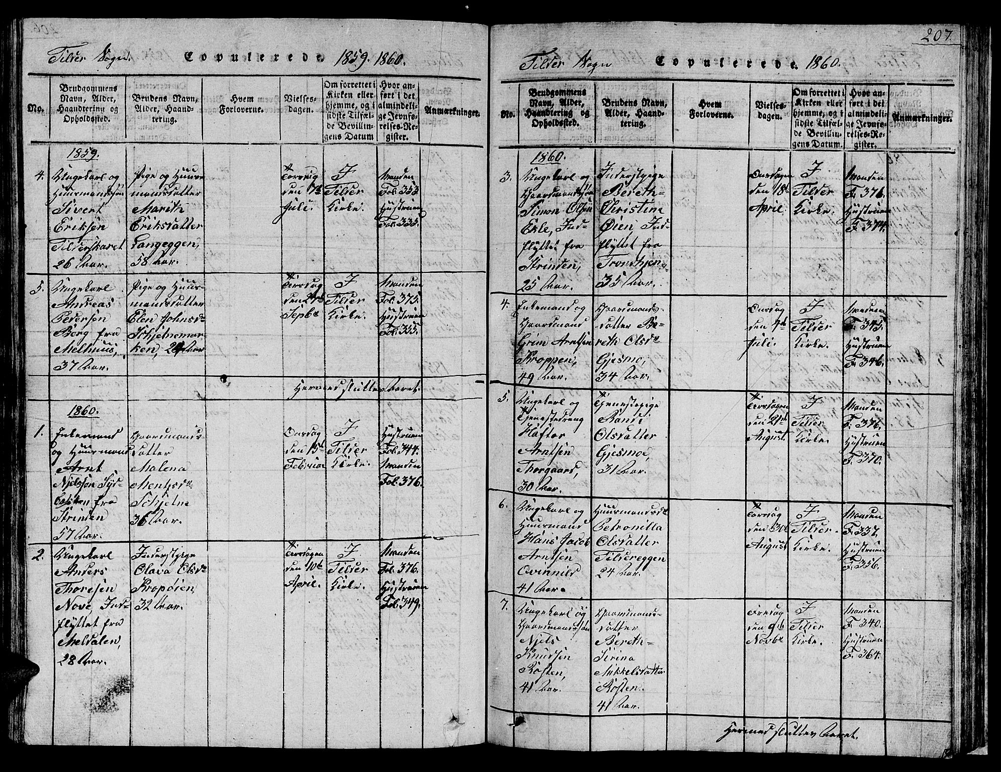 Ministerialprotokoller, klokkerbøker og fødselsregistre - Sør-Trøndelag, AV/SAT-A-1456/621/L0458: Klokkerbok nr. 621C01, 1816-1865, s. 207