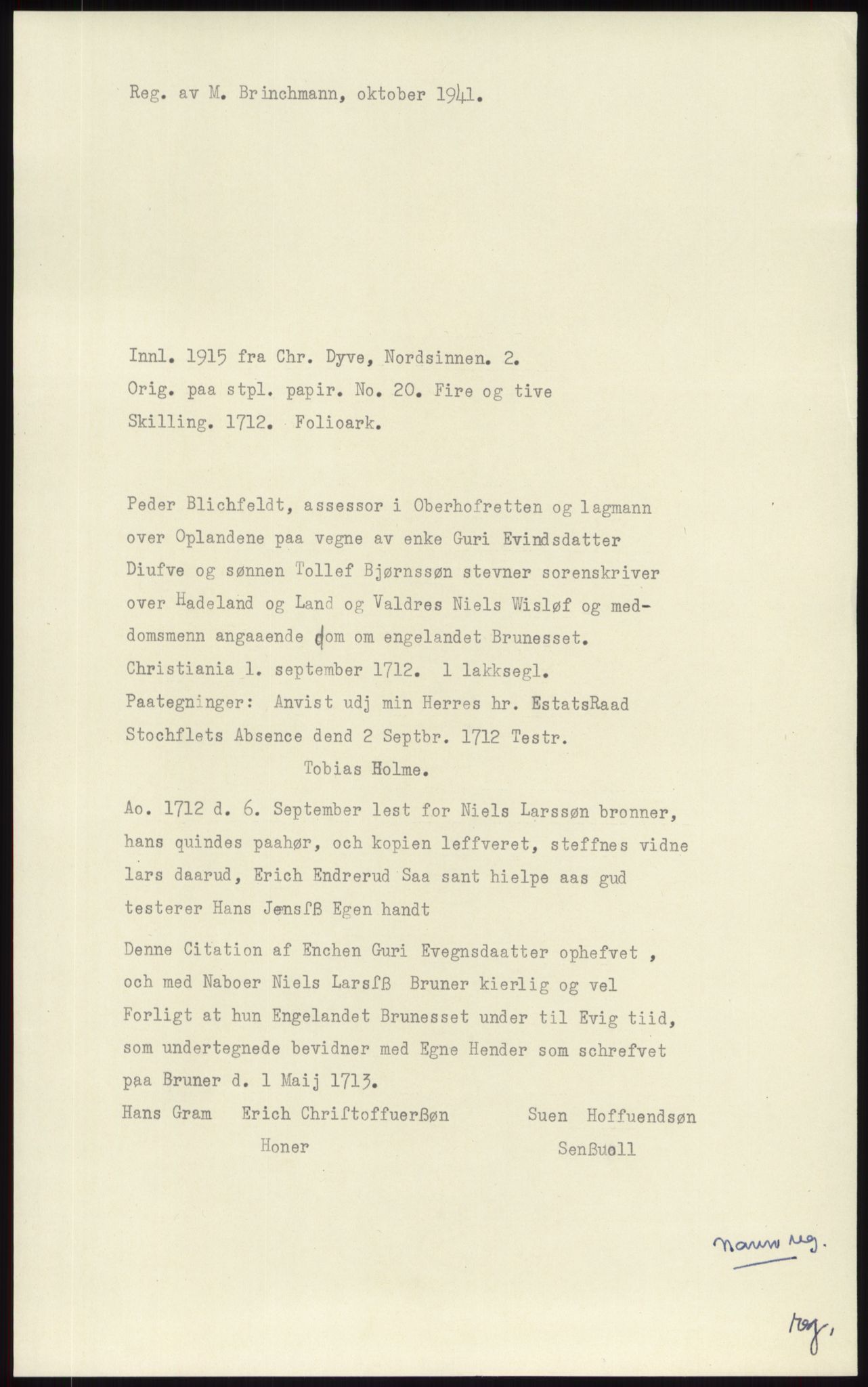 Samlinger til kildeutgivelse, Diplomavskriftsamlingen, AV/RA-EA-4053/H/Ha, s. 1932