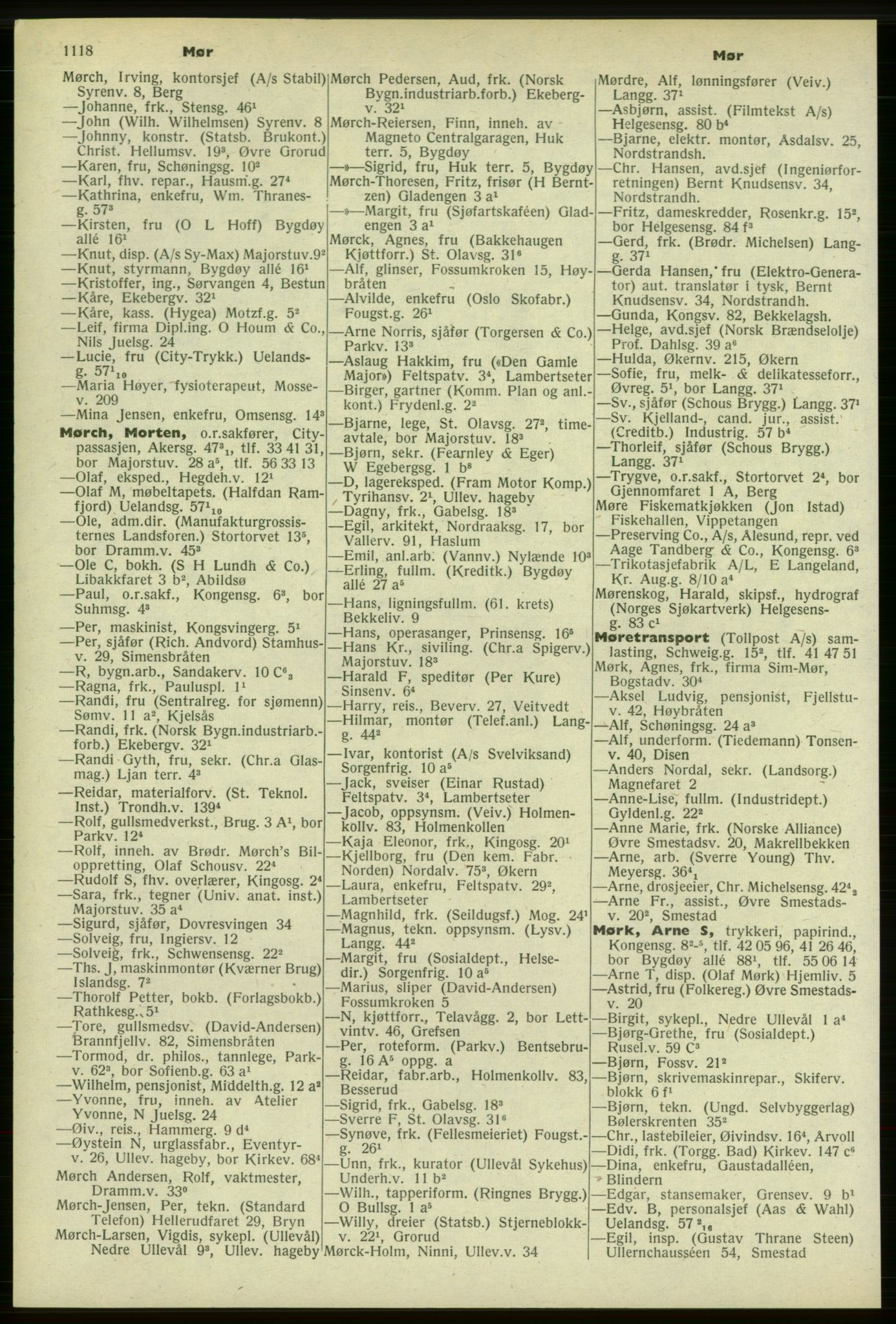 Kristiania/Oslo adressebok, PUBL/-, 1958-1959, s. 1118