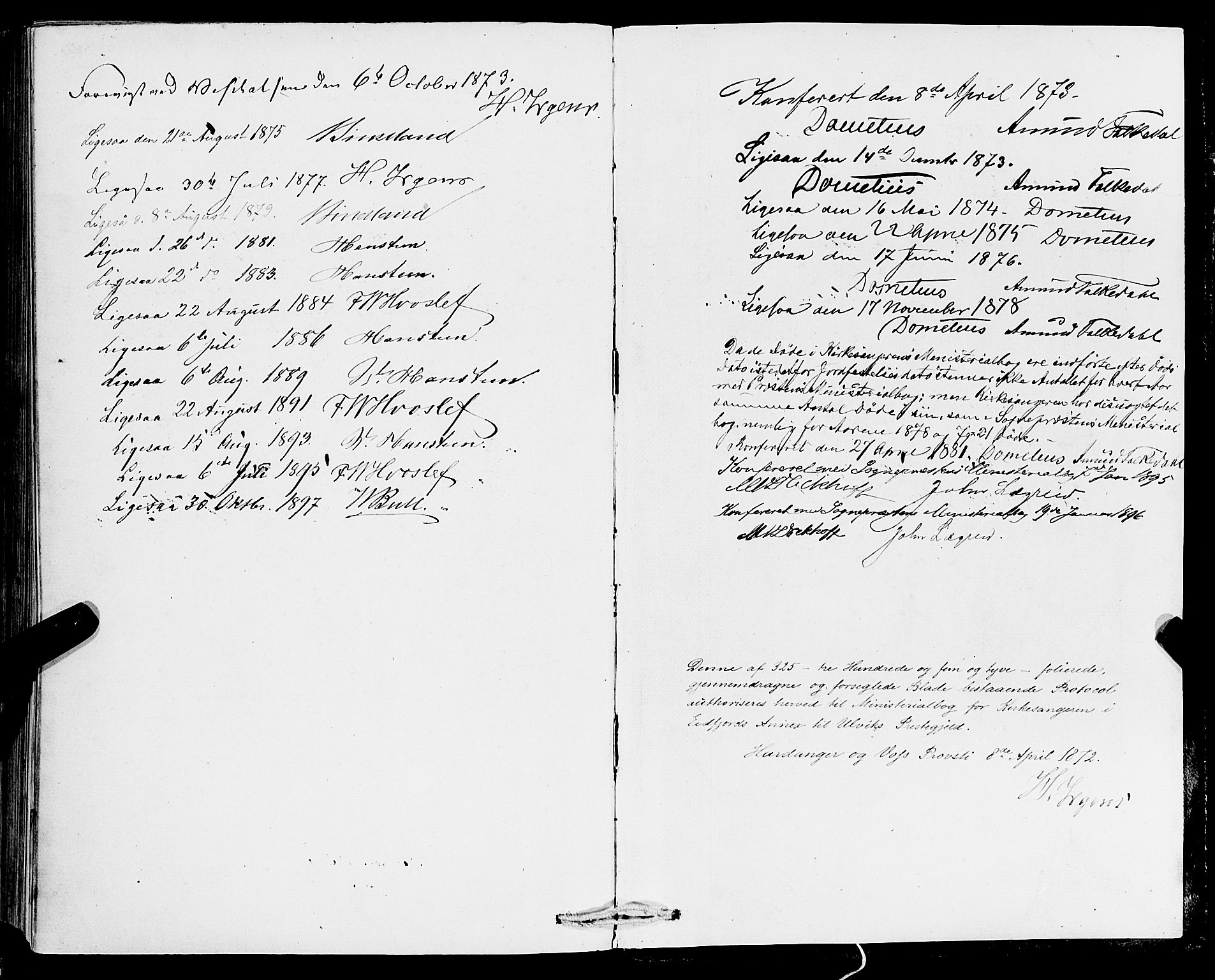 Ullensvang sokneprestembete, SAB/A-78701/H/Hab: Klokkerbok nr. C 2, 1871-1899