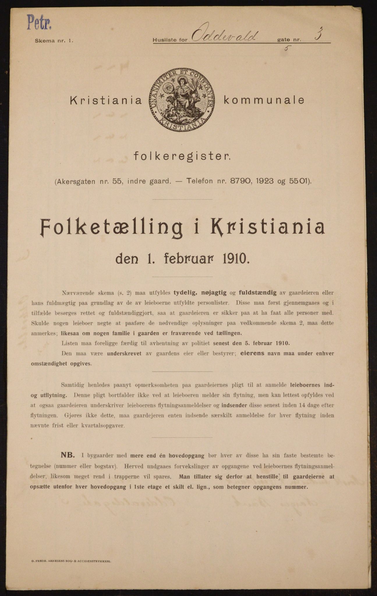 OBA, Kommunal folketelling 1.2.1910 for Kristiania, 1910, s. 71857