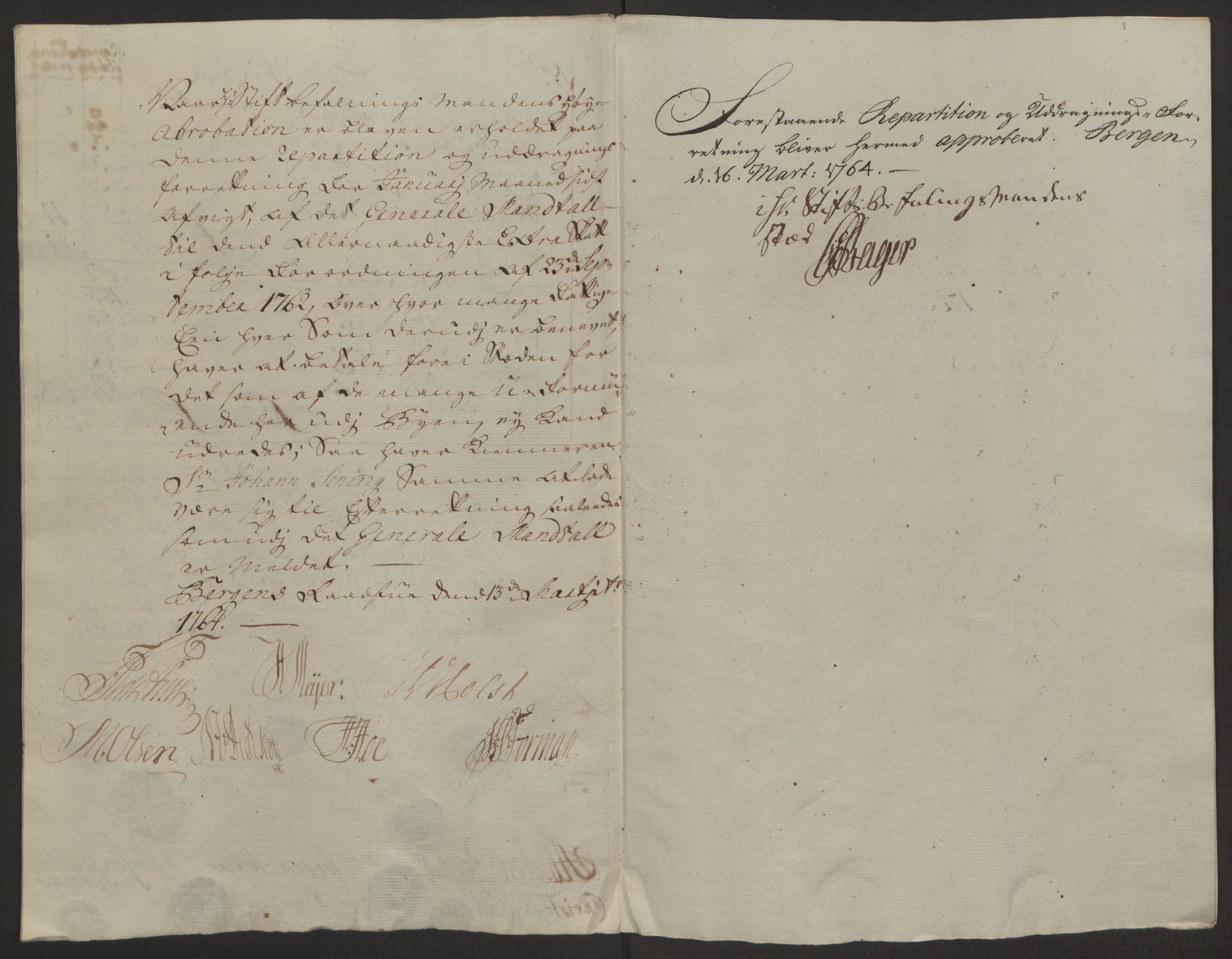 Rentekammeret inntil 1814, Reviderte regnskaper, Byregnskaper, AV/RA-EA-4066/R/Rp/L0368/0001: [P21] Kontribusjonsregnskap / Ekstraskatt, 1764, s. 196