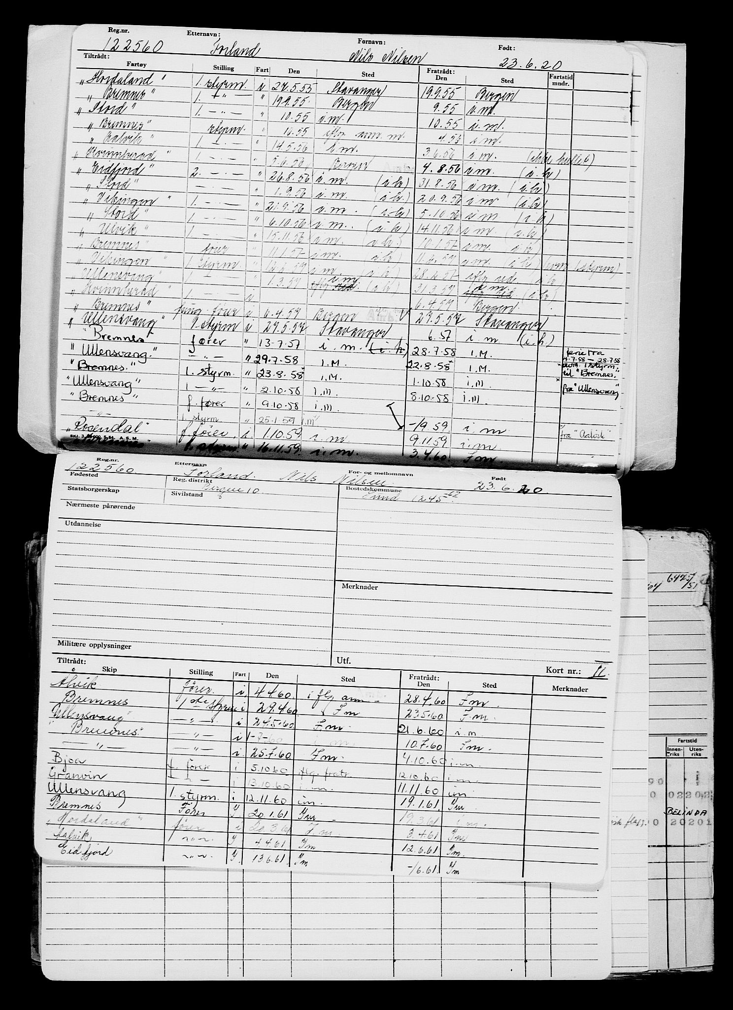 Direktoratet for sjømenn, AV/RA-S-3545/G/Gb/L0182: Hovedkort, 1920, s. 399