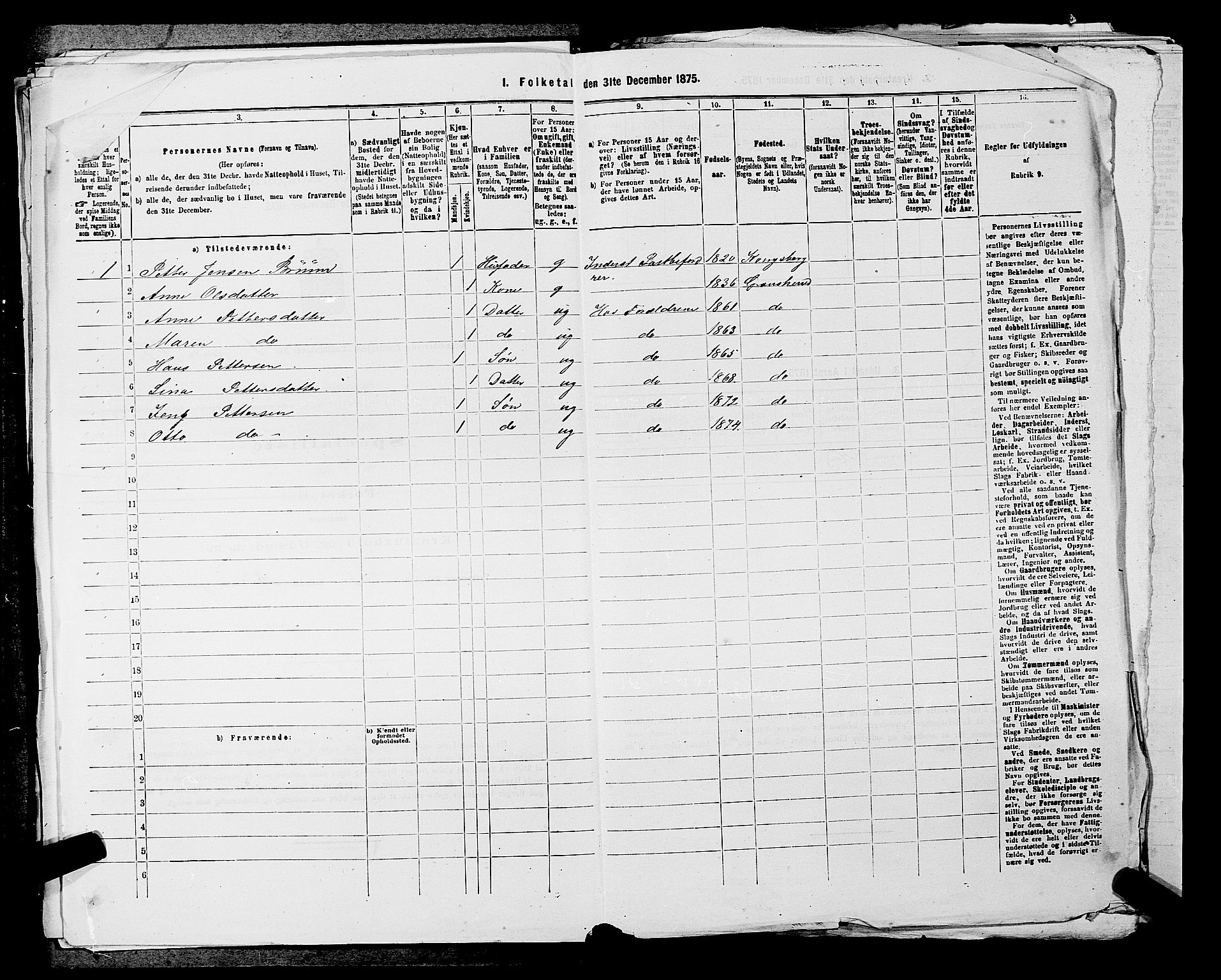 SAKO, Folketelling 1875 for 0824P Gransherad prestegjeld, 1875, s. 246