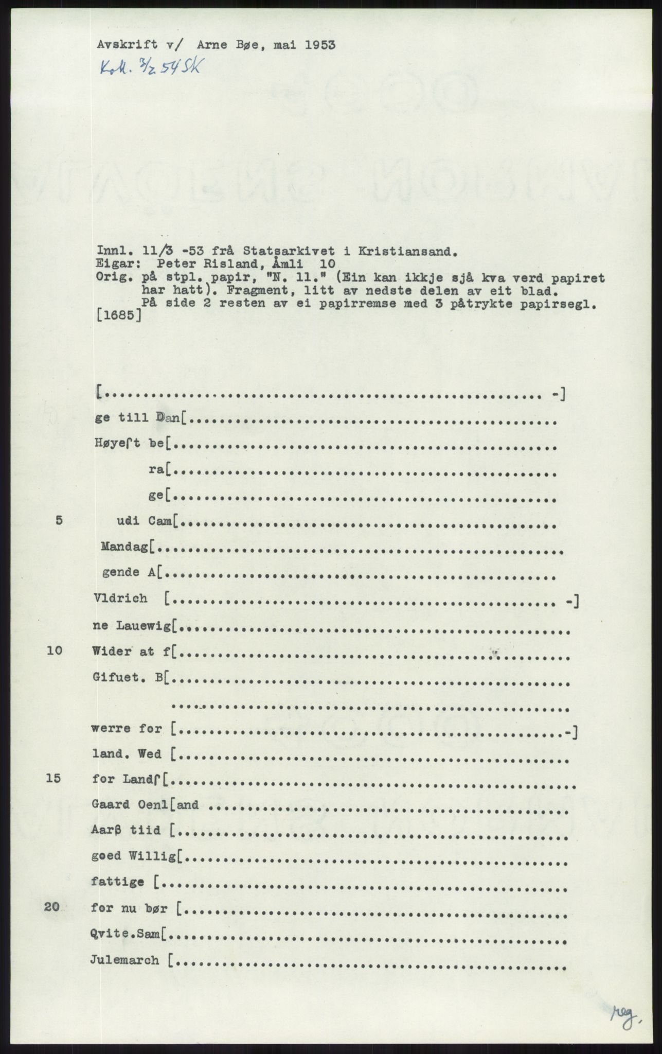 Samlinger til kildeutgivelse, Diplomavskriftsamlingen, AV/RA-EA-4053/H/Ha, s. 910