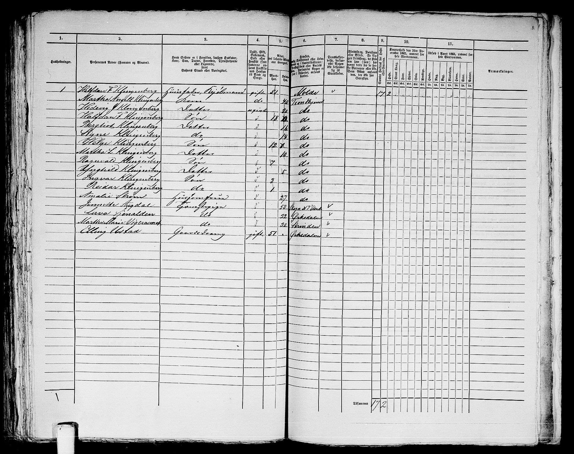 RA, Folketelling 1865 for 1601 Trondheim kjøpstad, 1865, s. 862