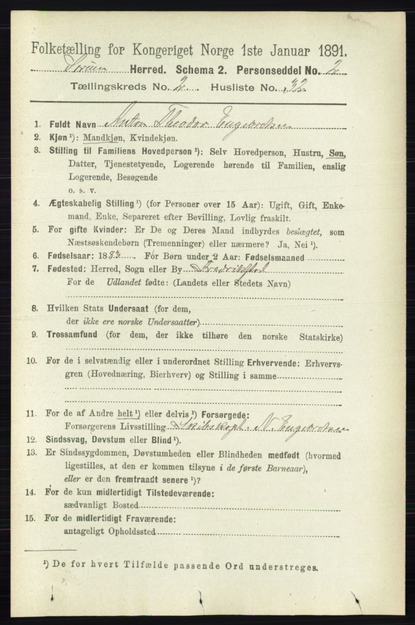 RA, Folketelling 1891 for 0226 Sørum herred, 1891, s. 846