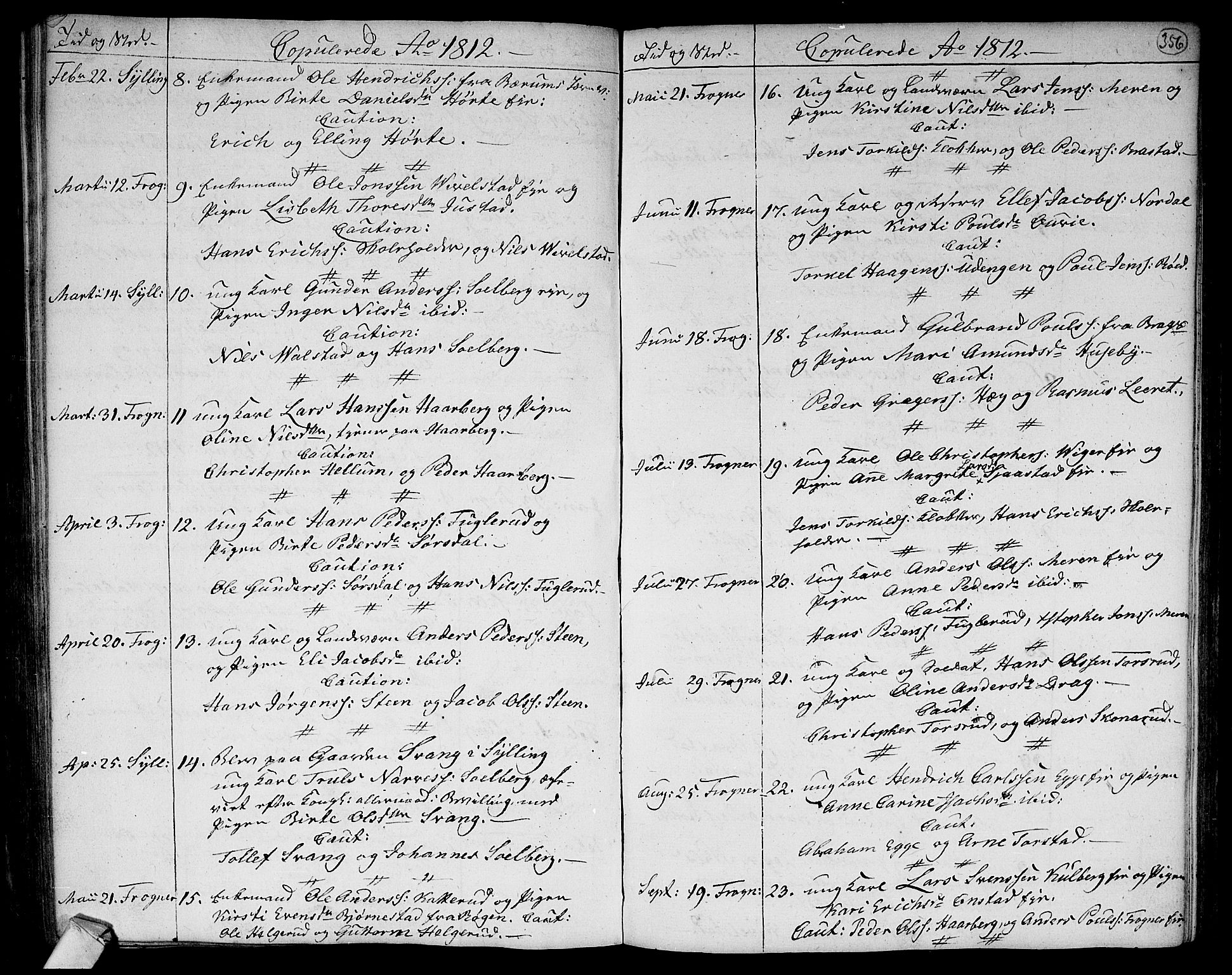 Lier kirkebøker, AV/SAKO-A-230/F/Fa/L0007: Ministerialbok nr. I 7, 1794-1813, s. 356