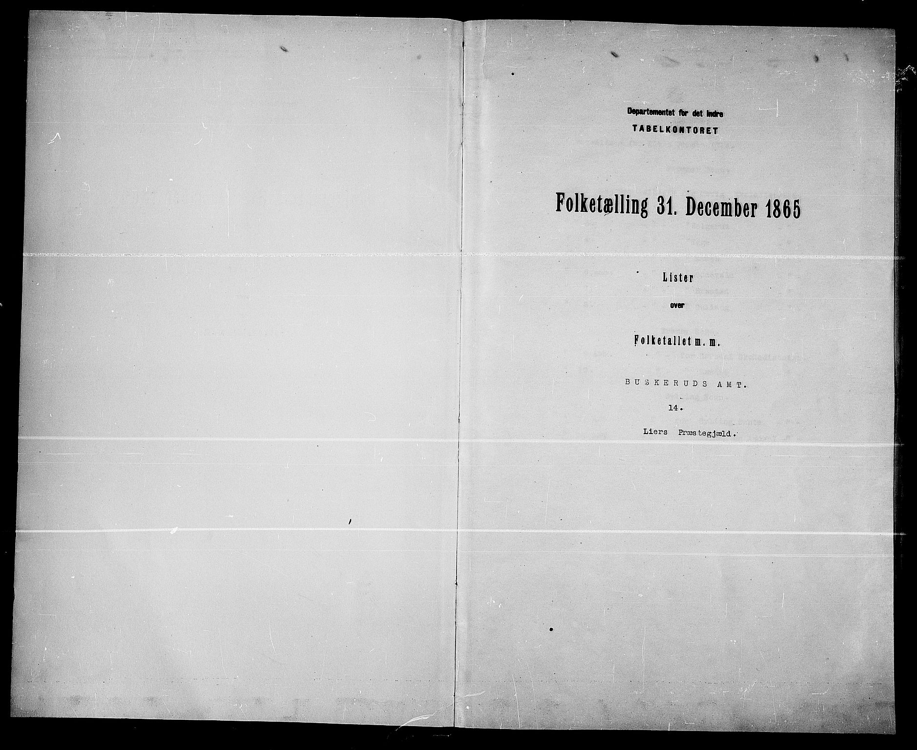 RA, Folketelling 1865 for 0626P Lier prestegjeld, 1865, s. 3