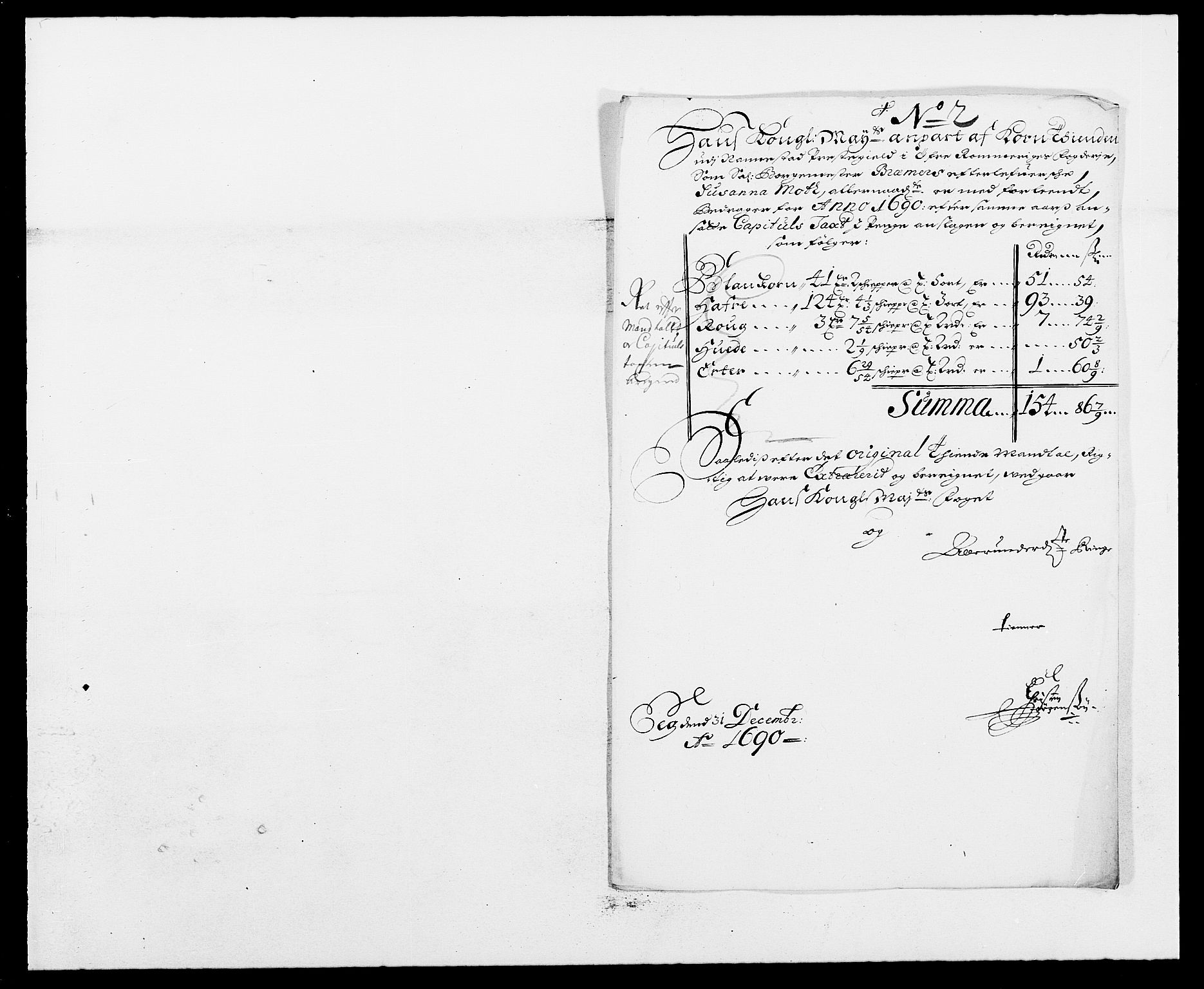 Rentekammeret inntil 1814, Reviderte regnskaper, Fogderegnskap, RA/EA-4092/R12/L0702: Fogderegnskap Øvre Romerike, 1690, s. 192