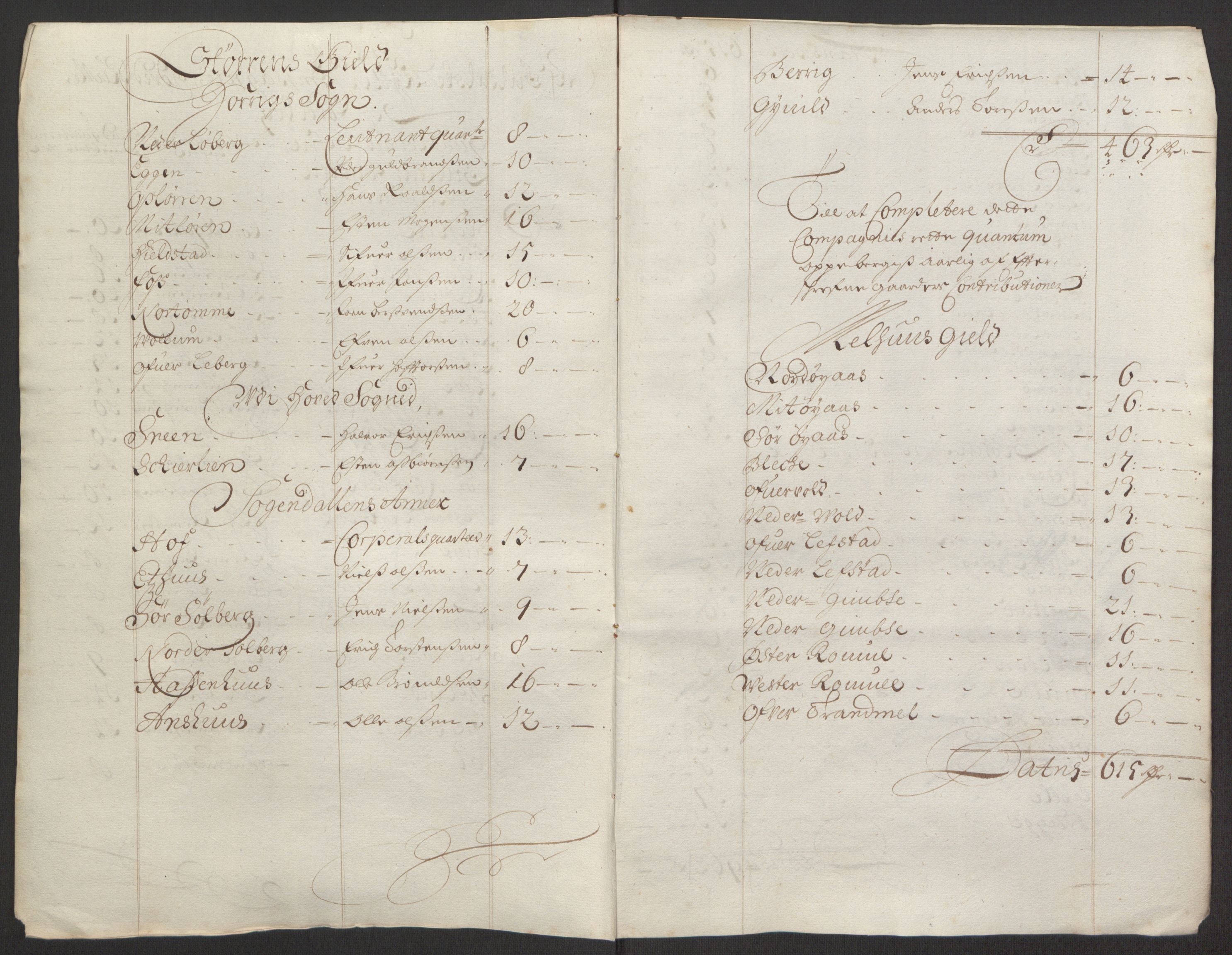 Rentekammeret inntil 1814, Reviderte regnskaper, Fogderegnskap, RA/EA-4092/R60/L3944: Fogderegnskap Orkdal og Gauldal, 1694, s. 427