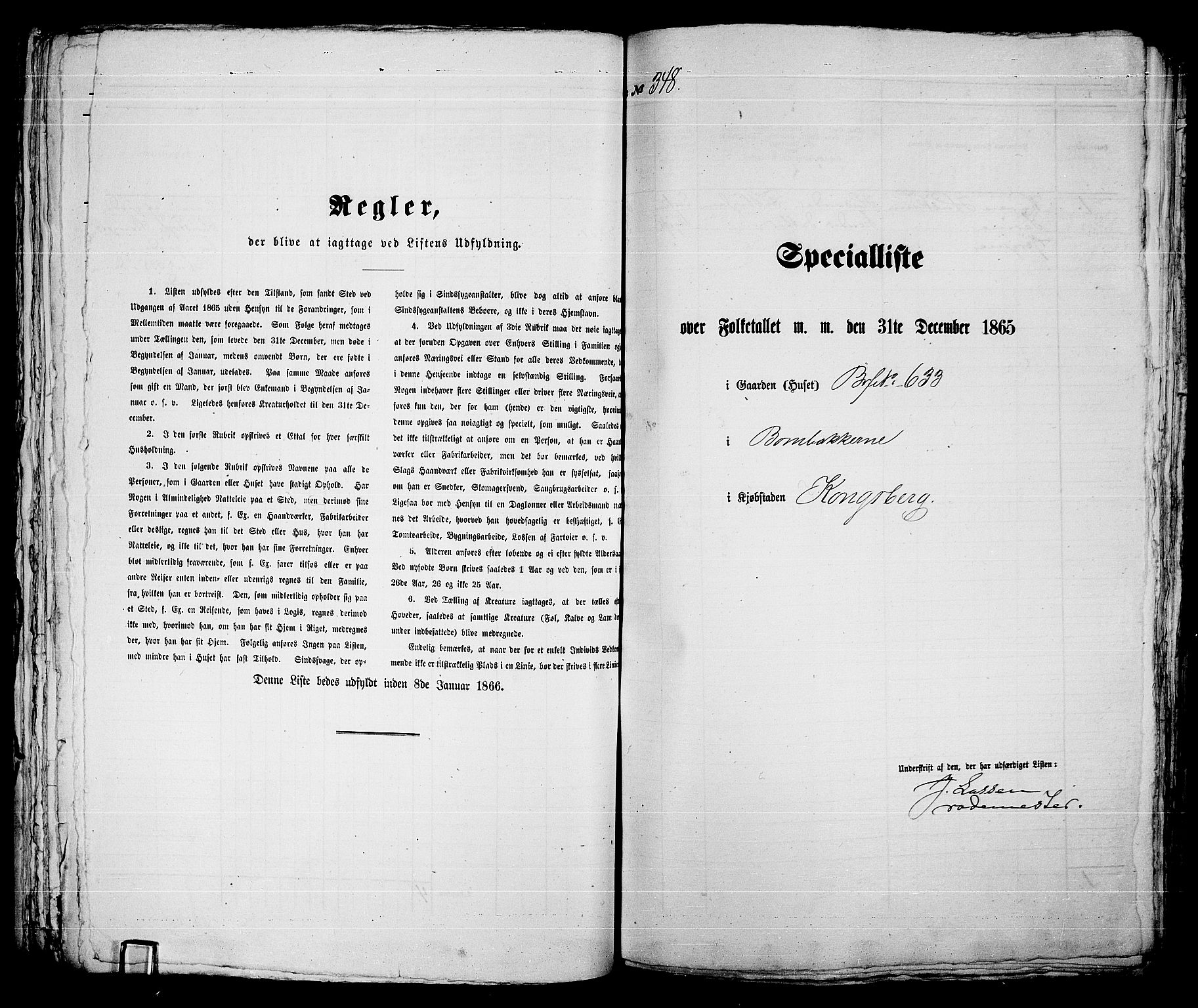 RA, Folketelling 1865 for 0604B Kongsberg prestegjeld, Kongsberg kjøpstad, 1865, s. 715