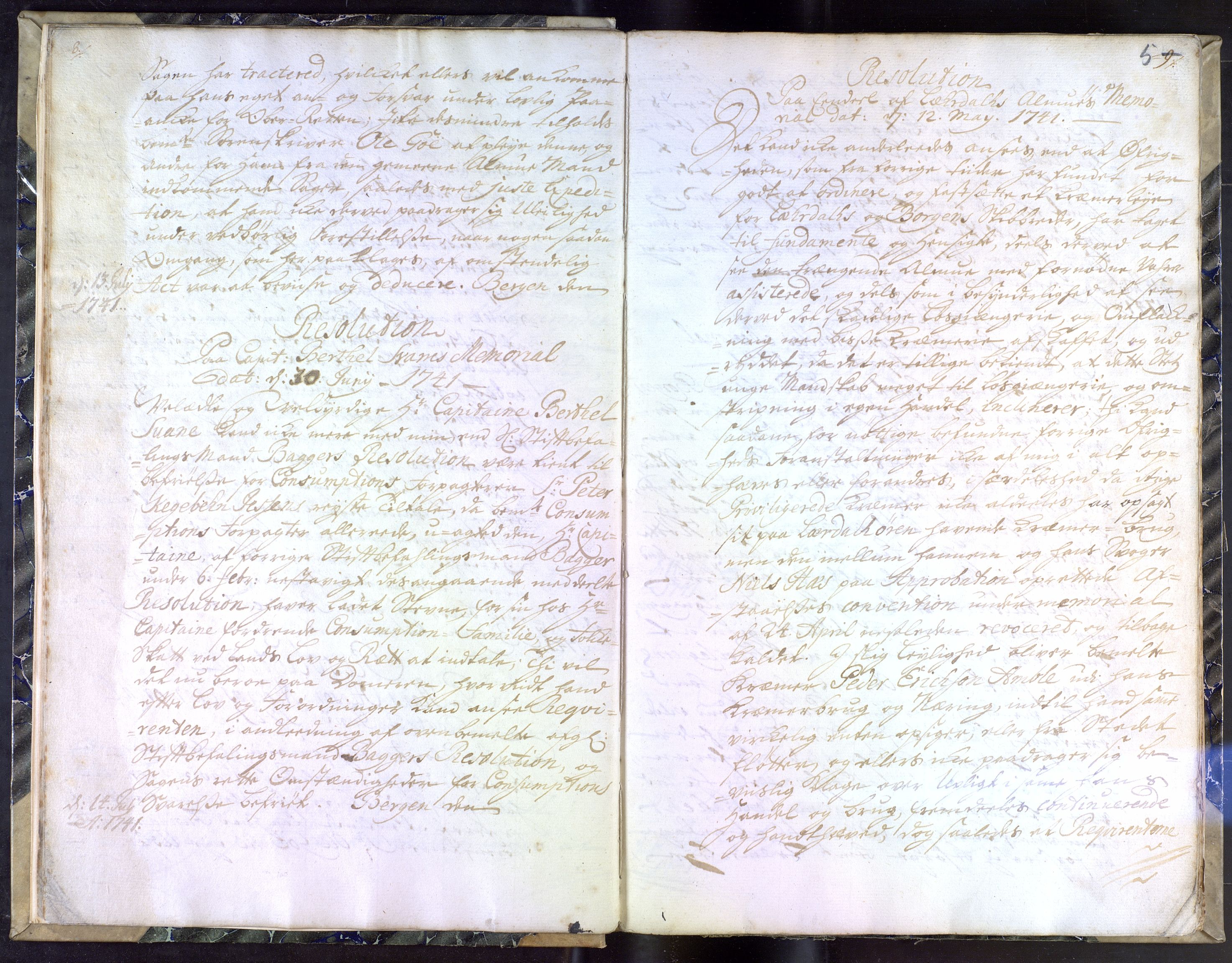 Stiftamtmannen i Bergen, AV/SAB-A-100006/A/Aa/L0023: Lnr. 20: Resolusjonsbok, 1741-1745