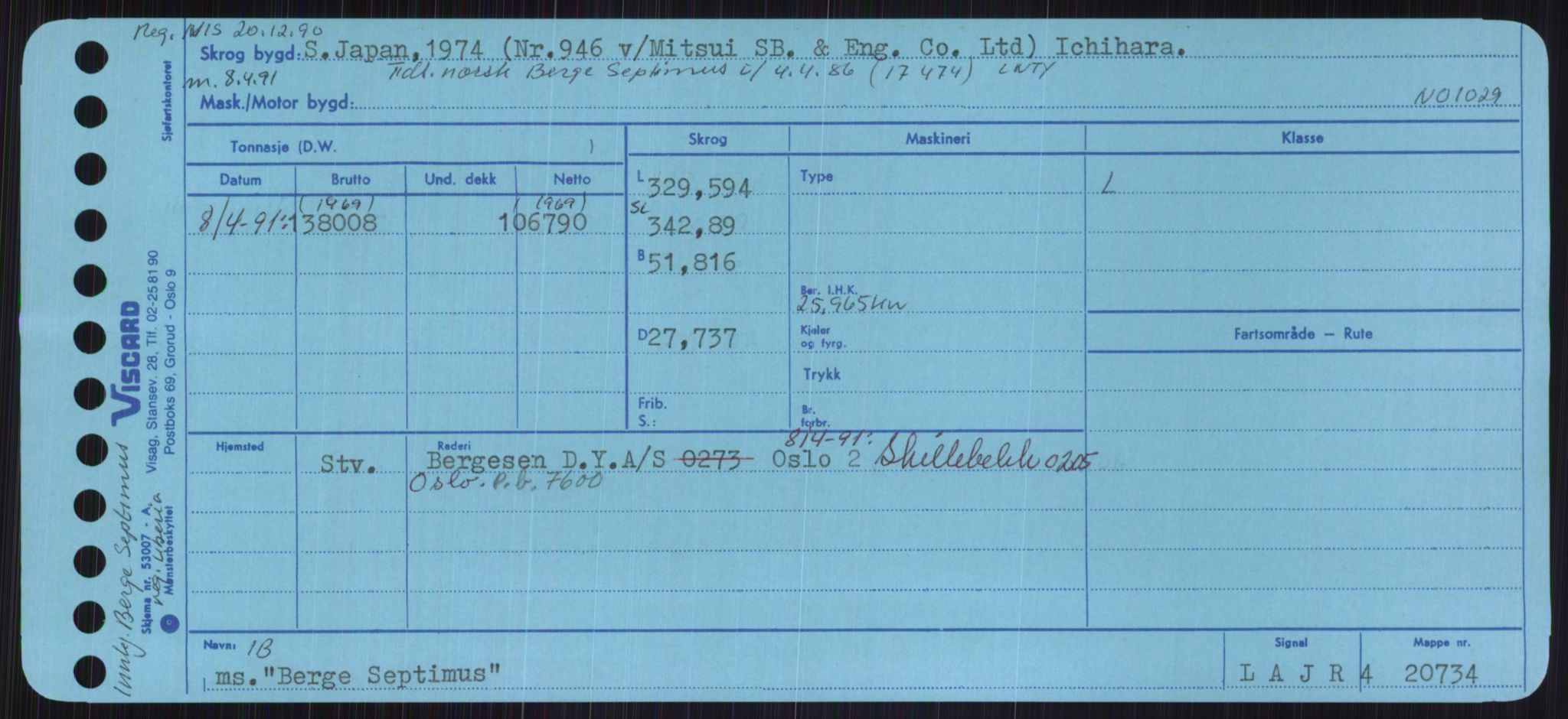 Sjøfartsdirektoratet med forløpere, Skipsmålingen, RA/S-1627/H/Ha/L0001/0001: Fartøy, A-Eig / Fartøy A-Bjøn, s. 807