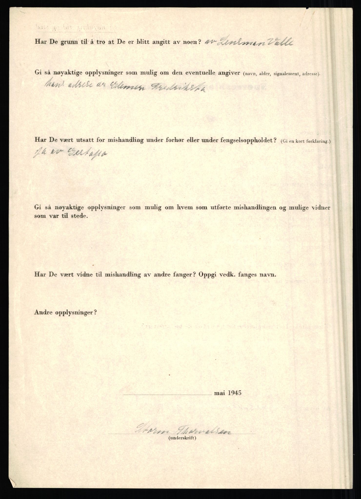 Rikspolitisjefen, AV/RA-S-1560/L/L0017: Tidemann, Hermann G. - Veum, Tjostolv, 1940-1945, s. 354